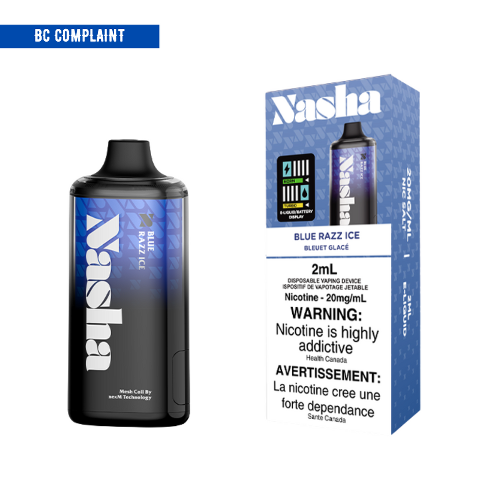 Nasha Blue Razz Ice Disposable Vape