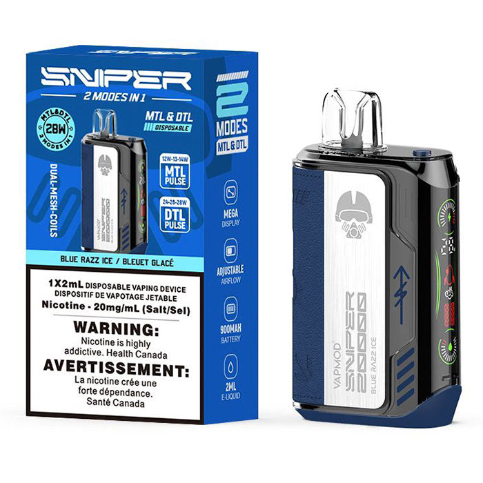 SNIPER Blue Razz Ice 20K PUFF DISPOSABLE