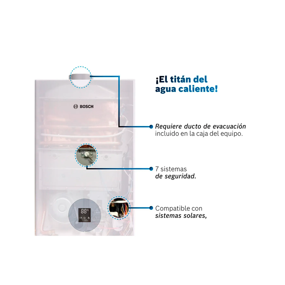 Calentador de agua tiro forzado  - Bosch - Therm  5700 F 26L