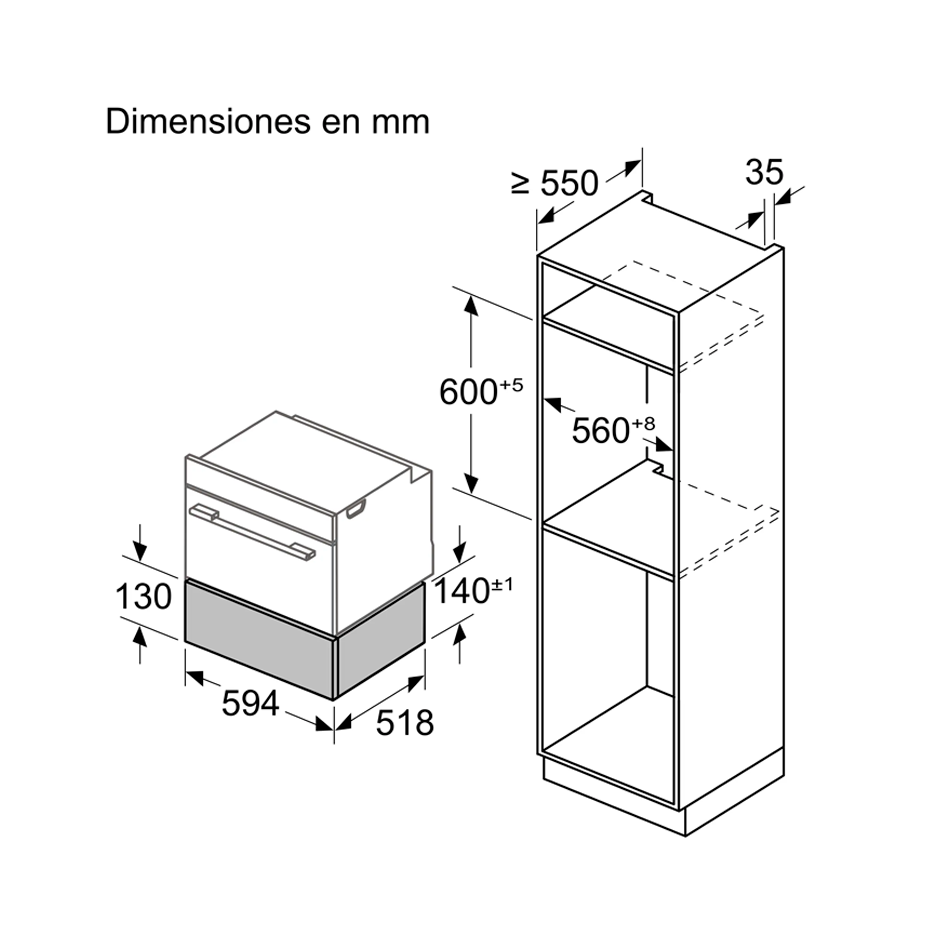 Cajon calentador 60cm - BIC7101B1 - Bosch
