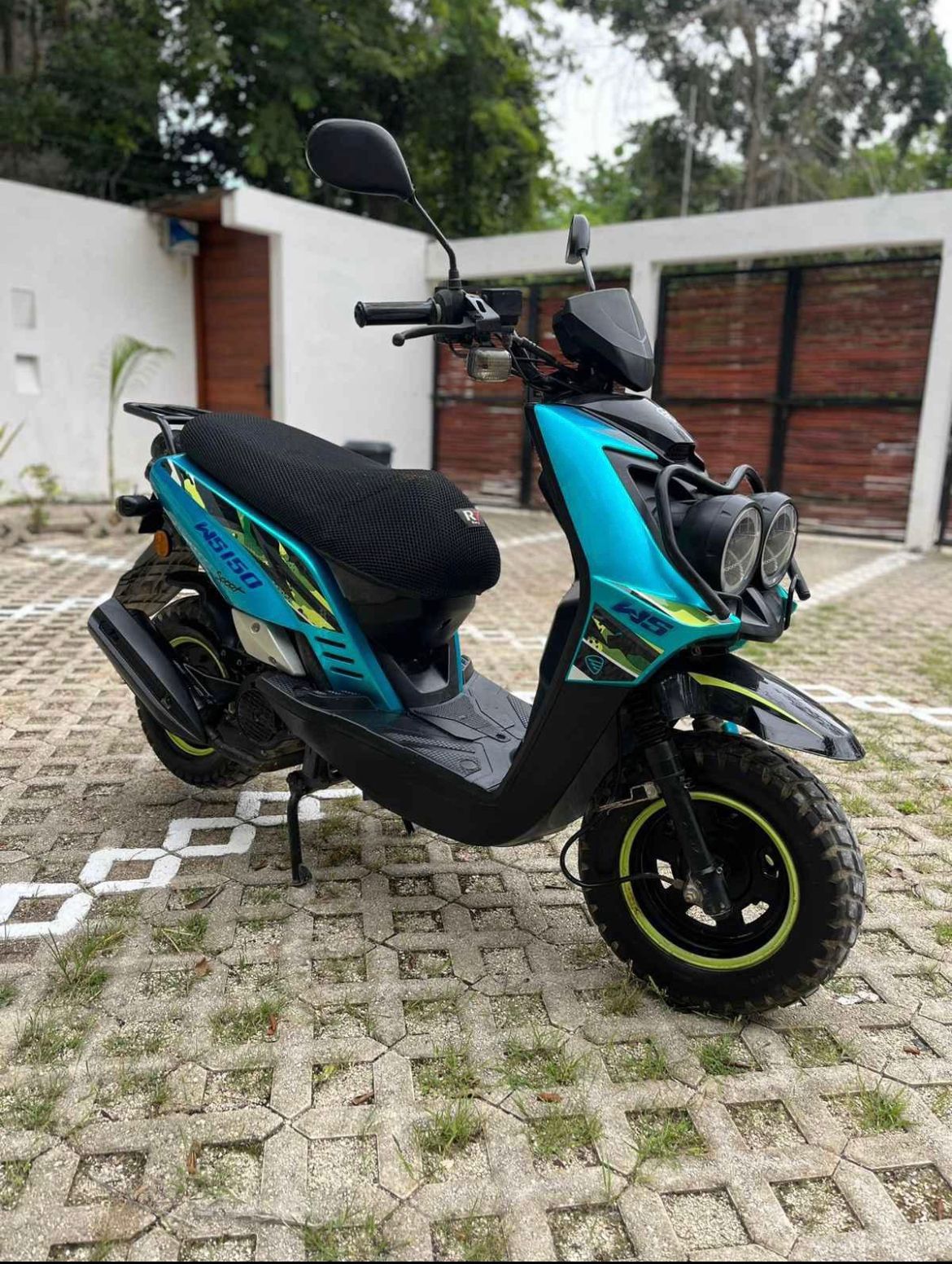 Blue Electric Scooter