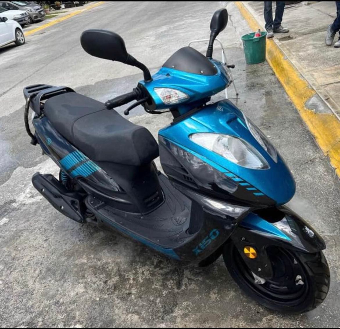 Blue Electric Scooter
