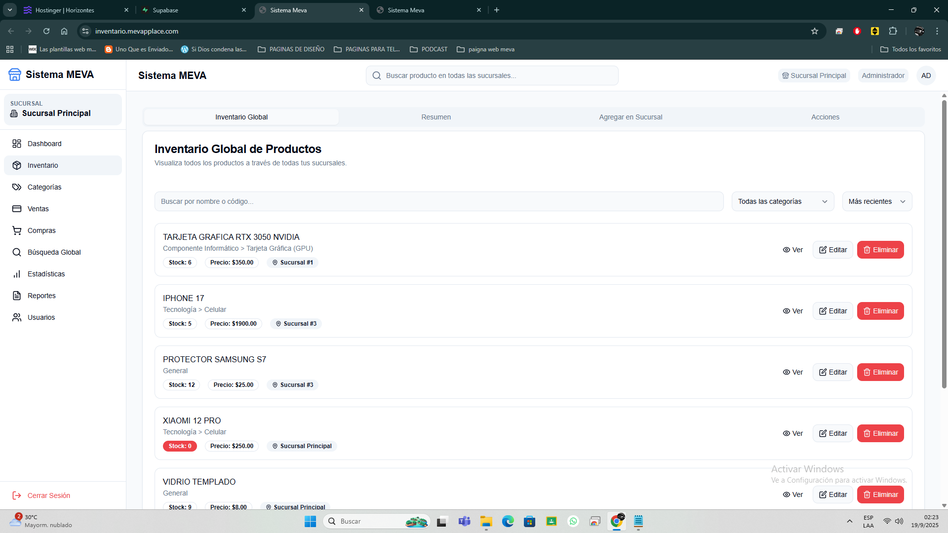 SISTEMA DE INVENTARIO 