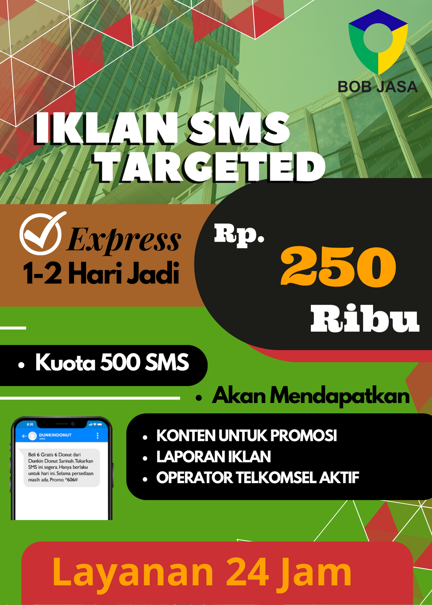 Iklanin Pro By Bob Jasa Pasang Broadcast Iklan SMS Murah Cepat Terdekat di Kota Kabupaten di Indonesia