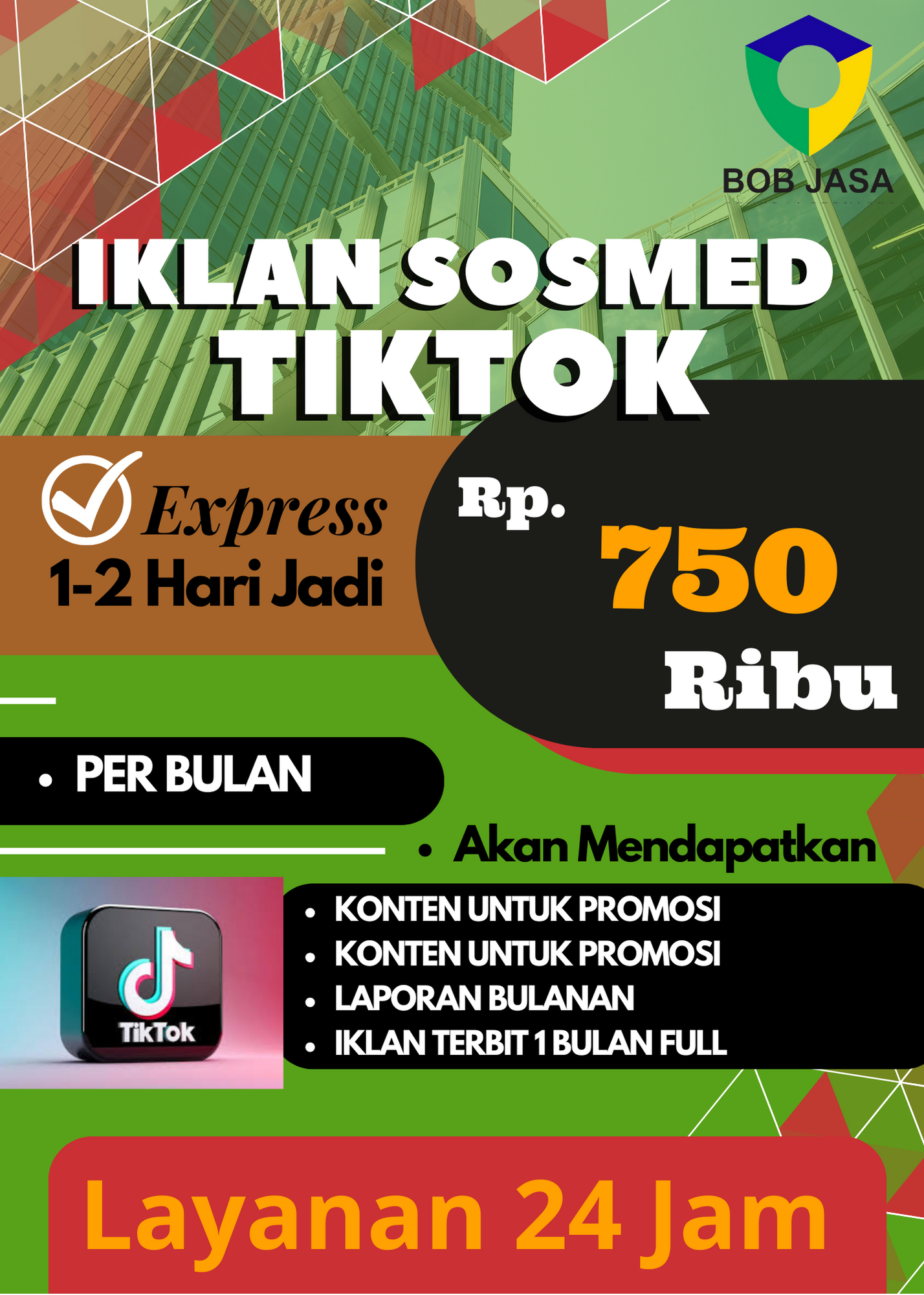 Iklanin Pro By Bob Jasa Pasang Iklan SosMed Facebook FB Instagram IG TikTok Murah Terdekat Bulanan di Kota Kabupaten