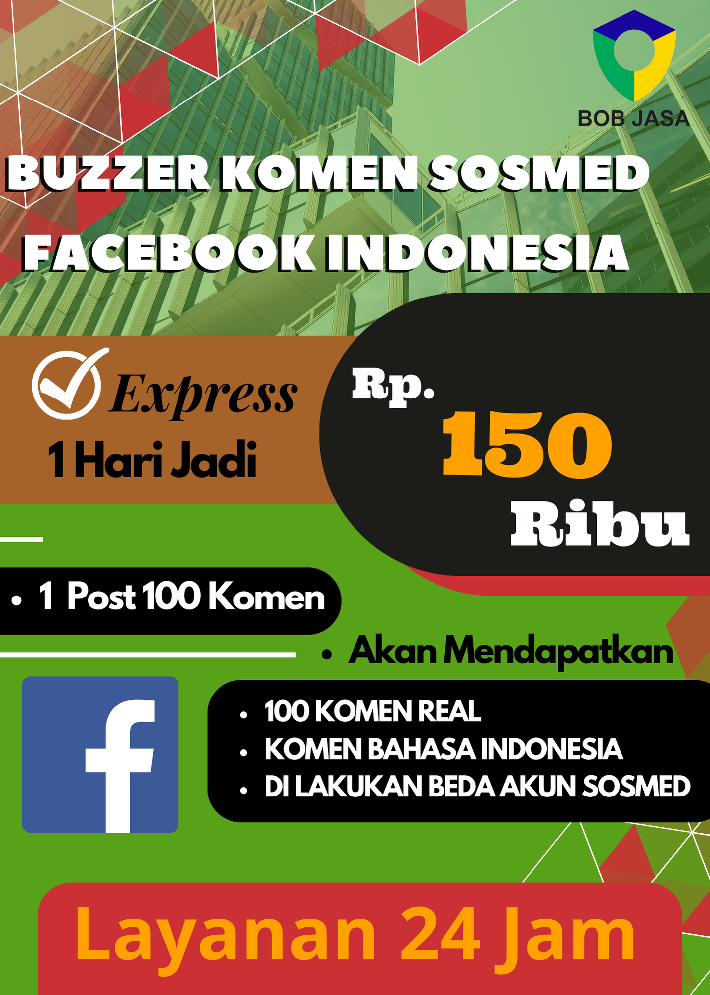 Buzzerin Pro By Bob Jasa Buzzer Komentar Postingan Komen Post Konten TikTok Instagram Facebook Murah Terdekat di Kota Kabupaten