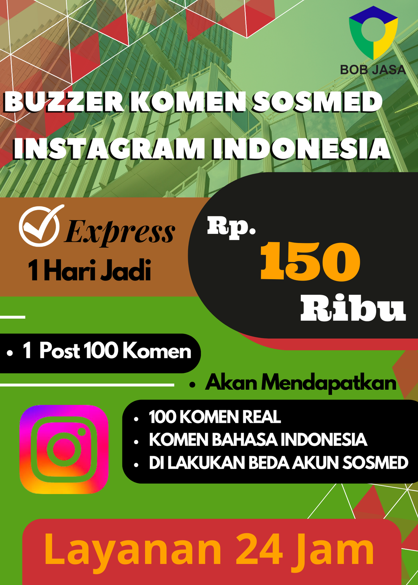Buzzerin Pro By Bob Jasa Buzzer Komentar Postingan Komen Post Konten TikTok Instagram Facebook Murah Terdekat di Kota Kabupaten