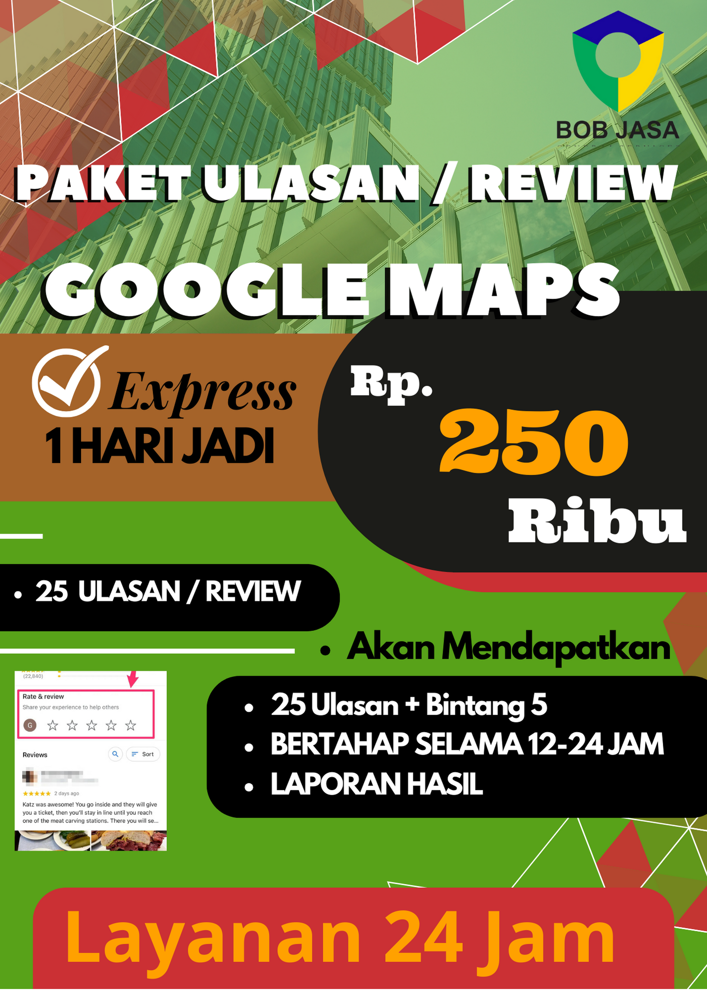 Buzzerin Pro By Bob Jasa Bikin Pembuatan Ulasan Review Gmaps Google Maps Halaman Facebook Page Murah Terdekat di Kota Kabupaten