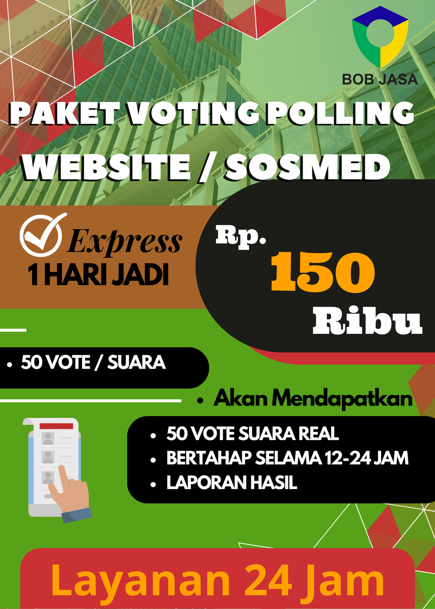 Buzzerin Pro By Bob Jasa Buzzer Ikut Bikin Pembuatan Polling Votting di Website SosMed Facebook Instagram TikTok X Twitter di Kota Kabupaten