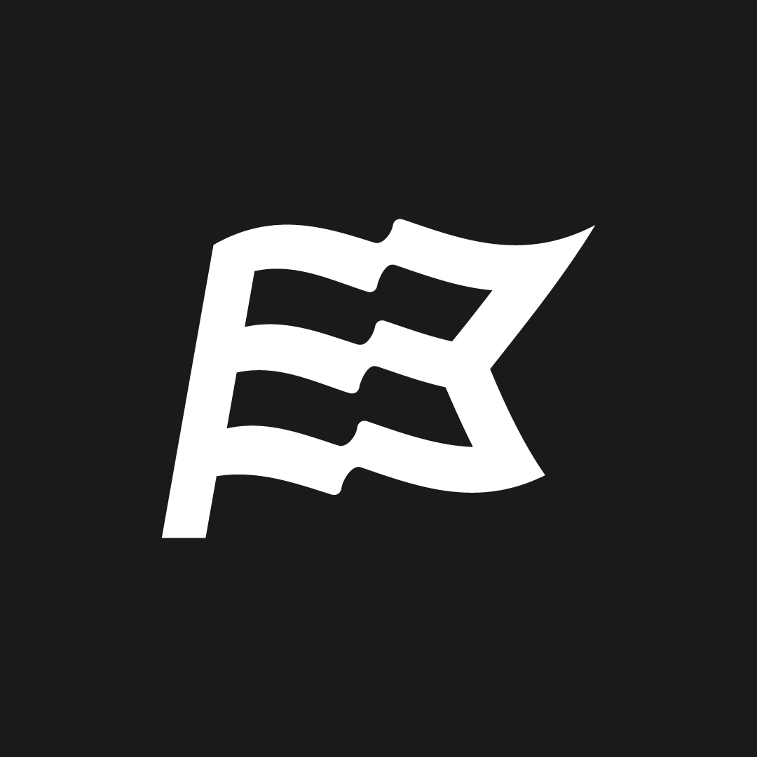 Letter E and Number 3 Flag Logo Design