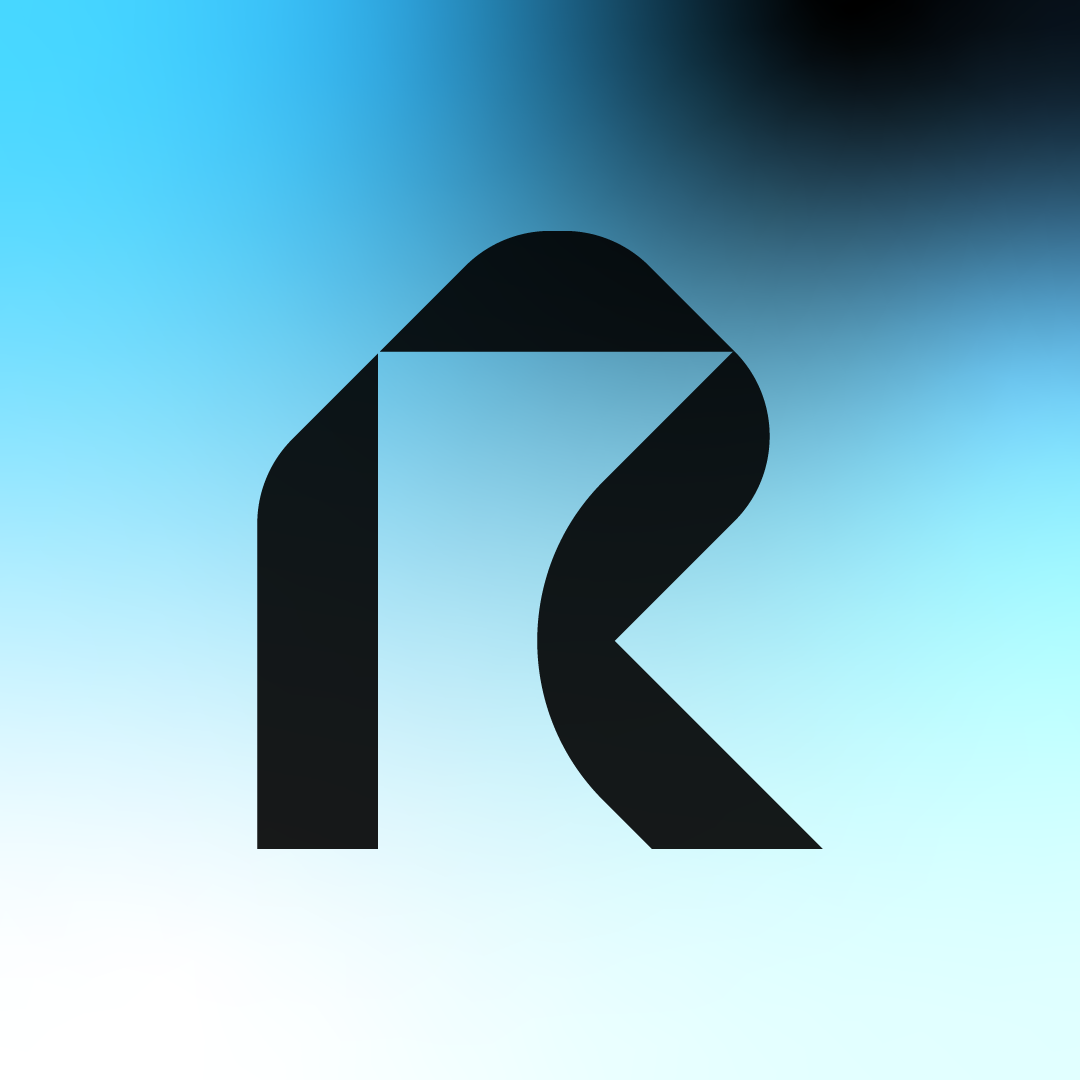 Minimalist Geometric Letter R Logo Design
