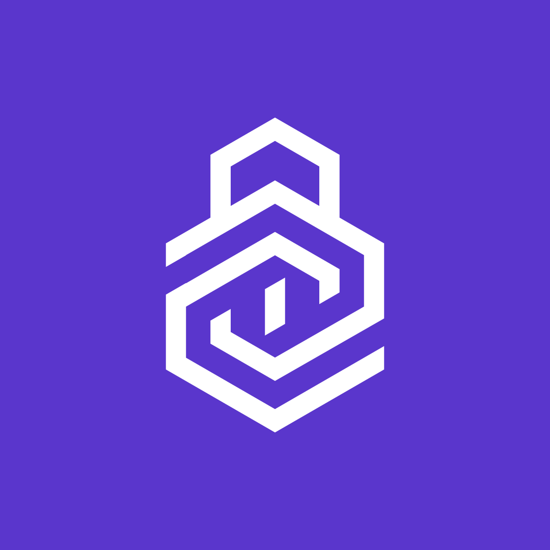 Geometric Tech Lock Logo Design