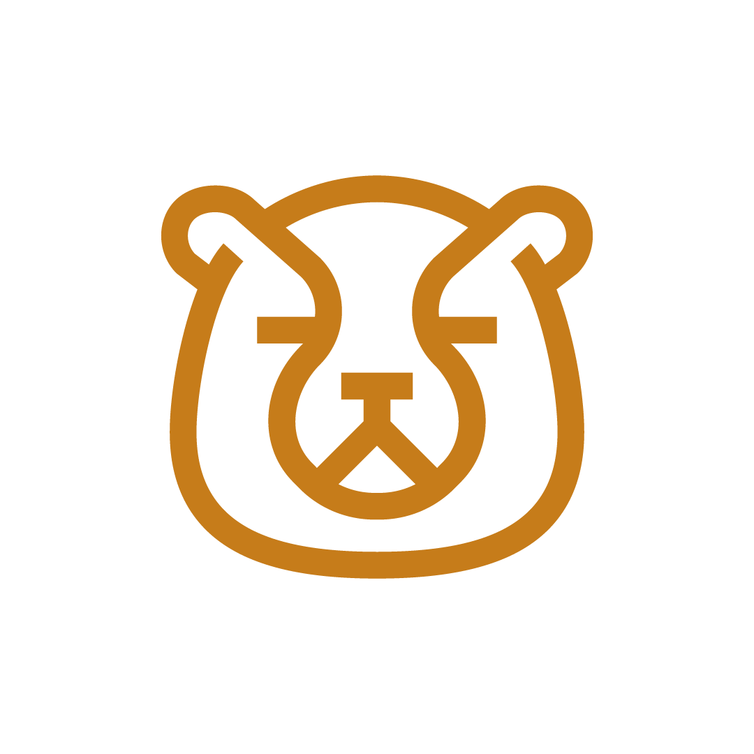 Minimalist Bear Line Logo Design