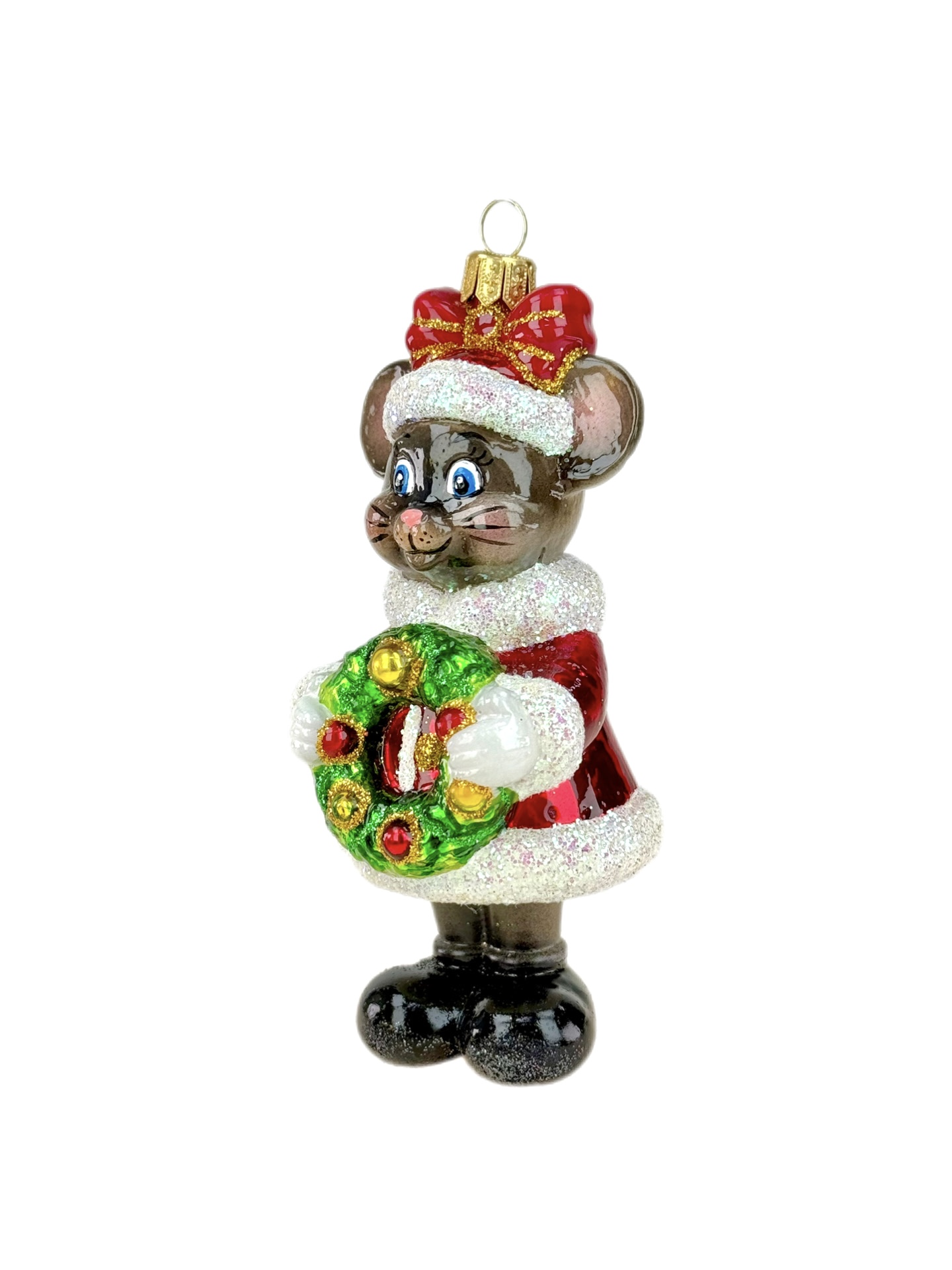 Decorazione in Vetro “Topolino con Ghirlanda” – Koronex