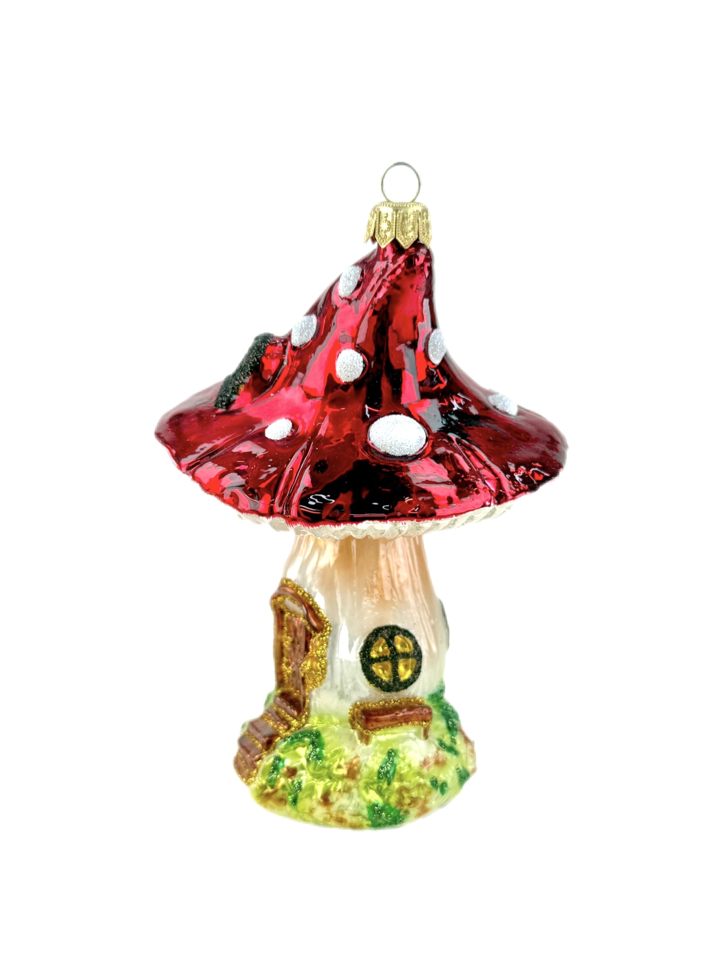 Decorazione in Vetro “Casetta Fungo Fiabesca” – Koronex