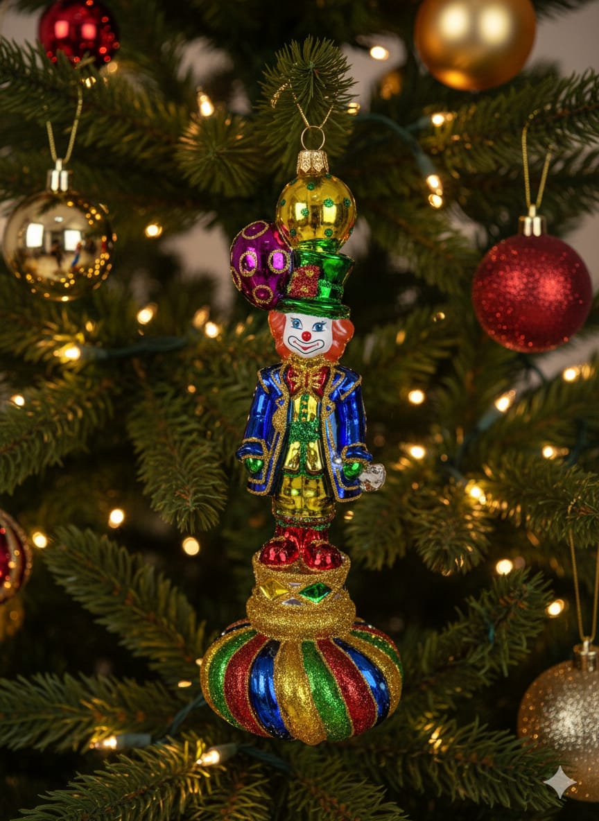 Decorazione in Vetro “Clown Festoso” – Koronex