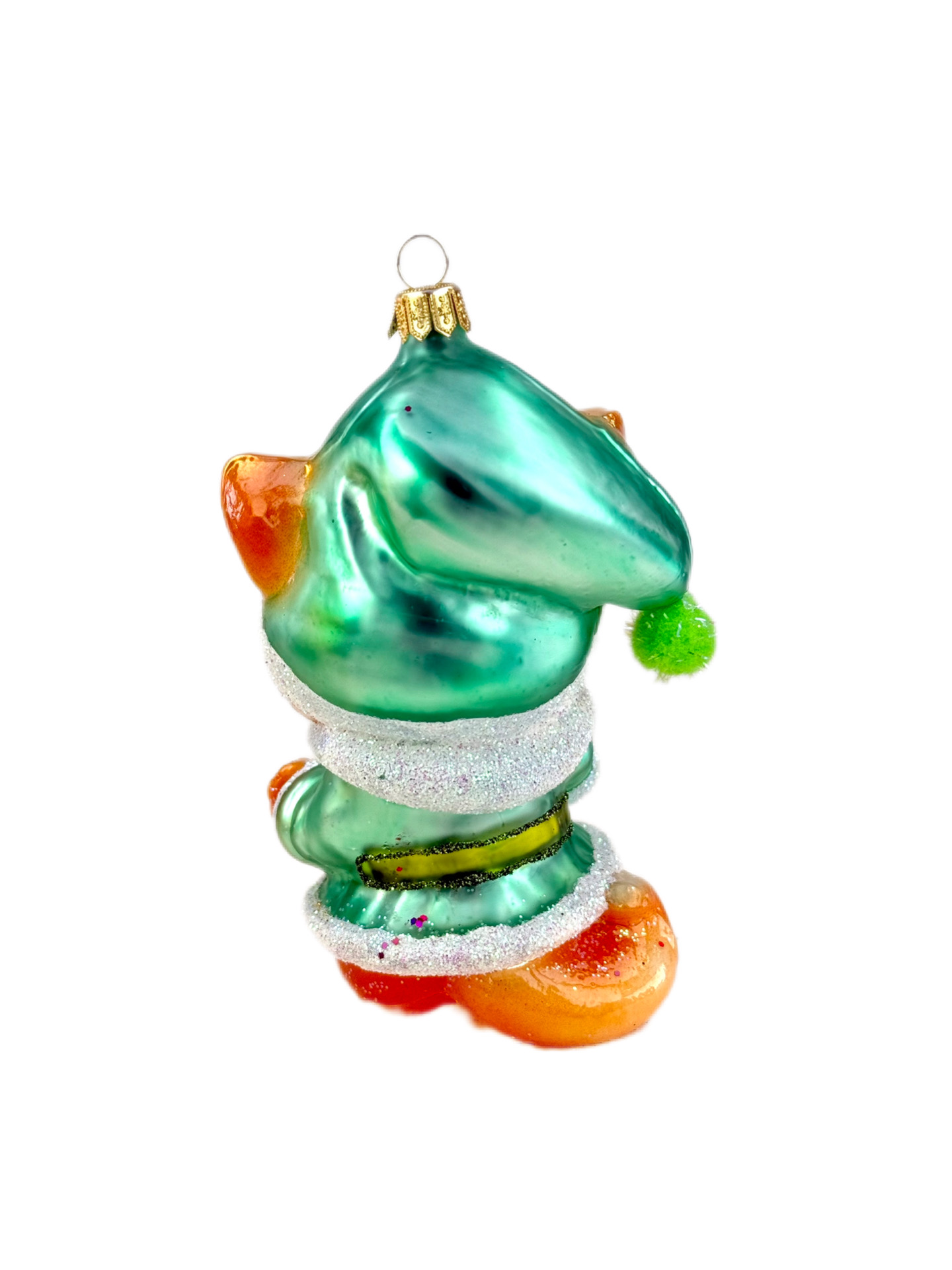 Decorazione in Vetro “Gatto Natalizio con Regalo” – Koronex