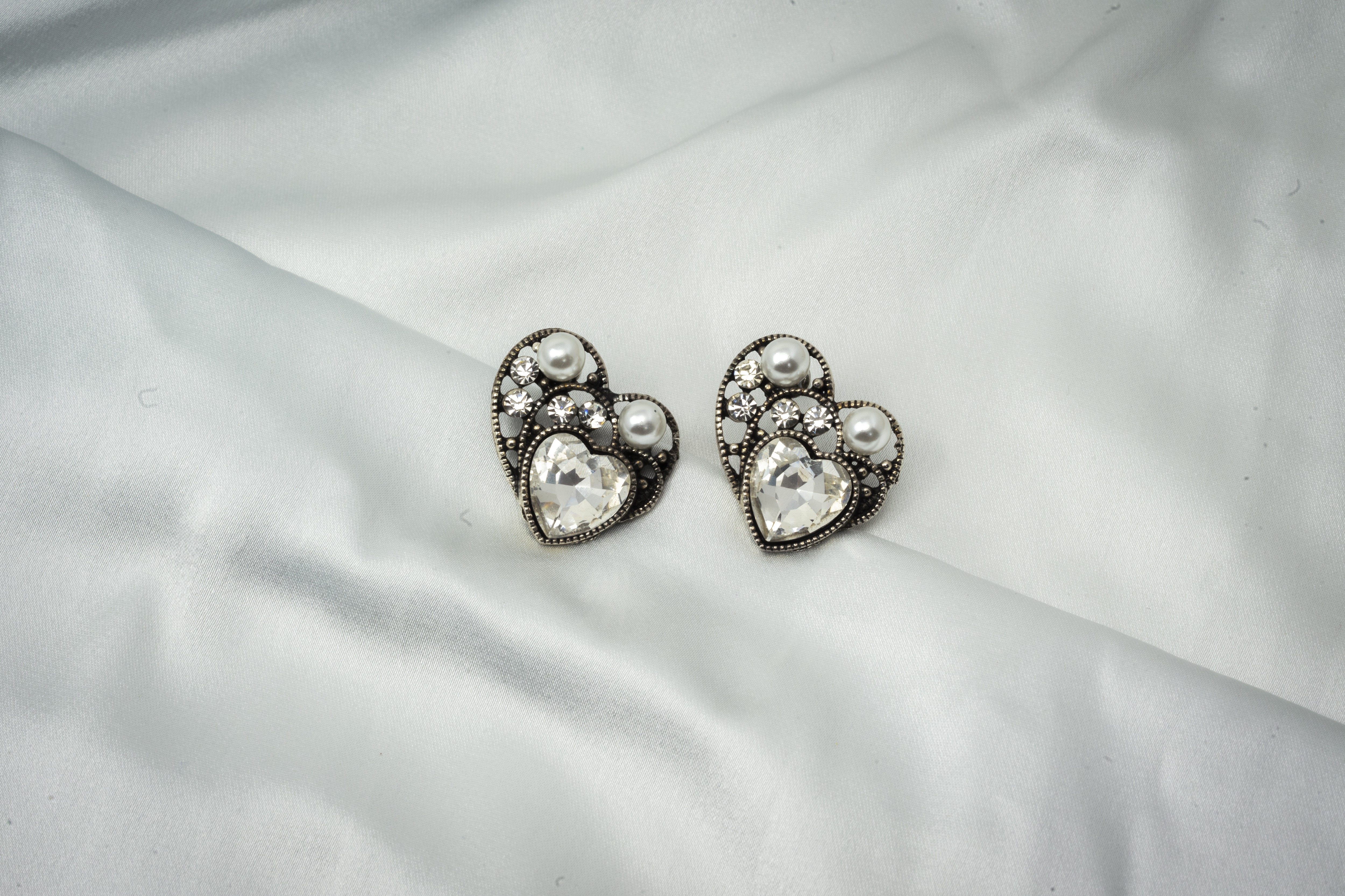 Vintage Heart-Shaped Earrings
