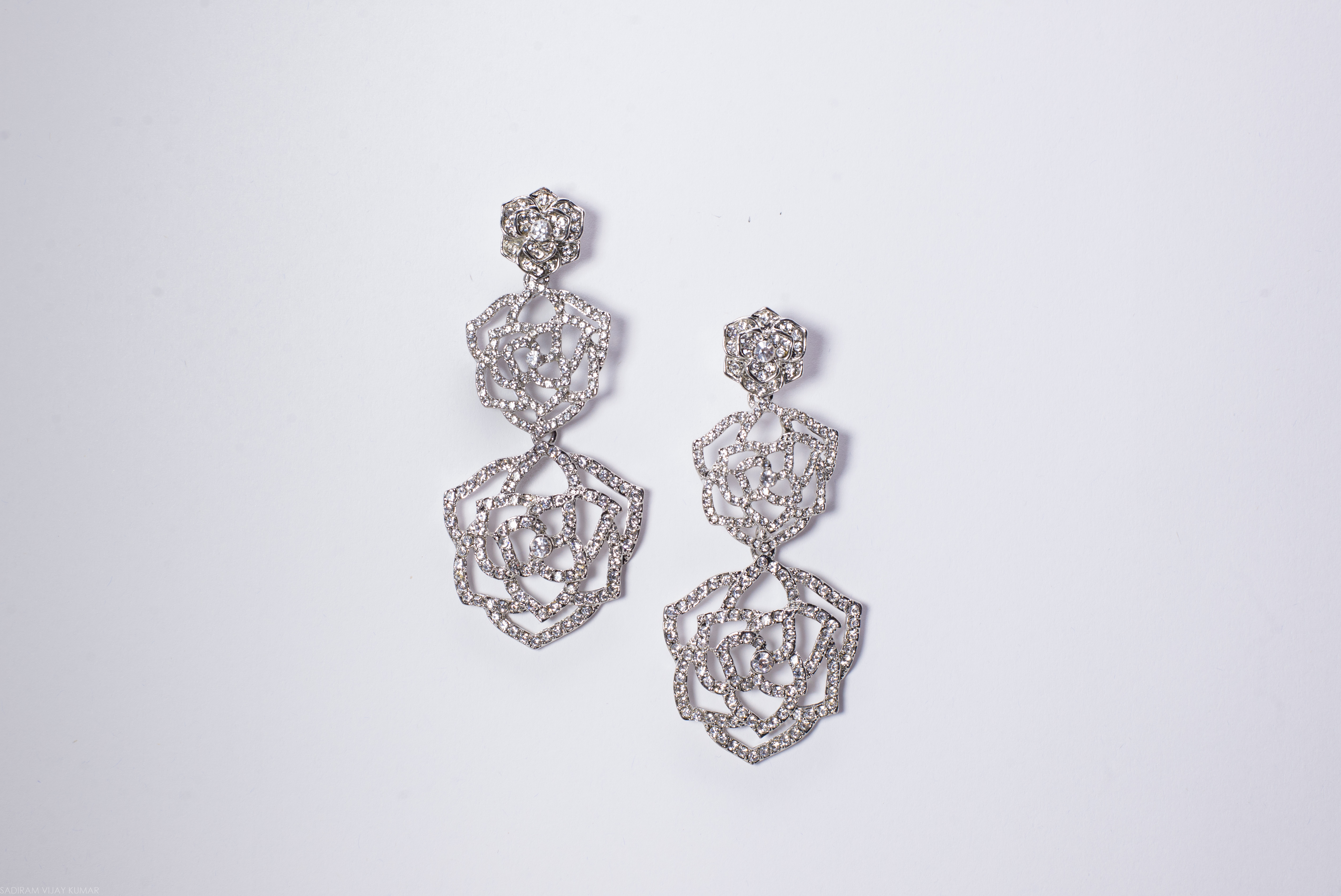 Elegant Rose Drop Earrings