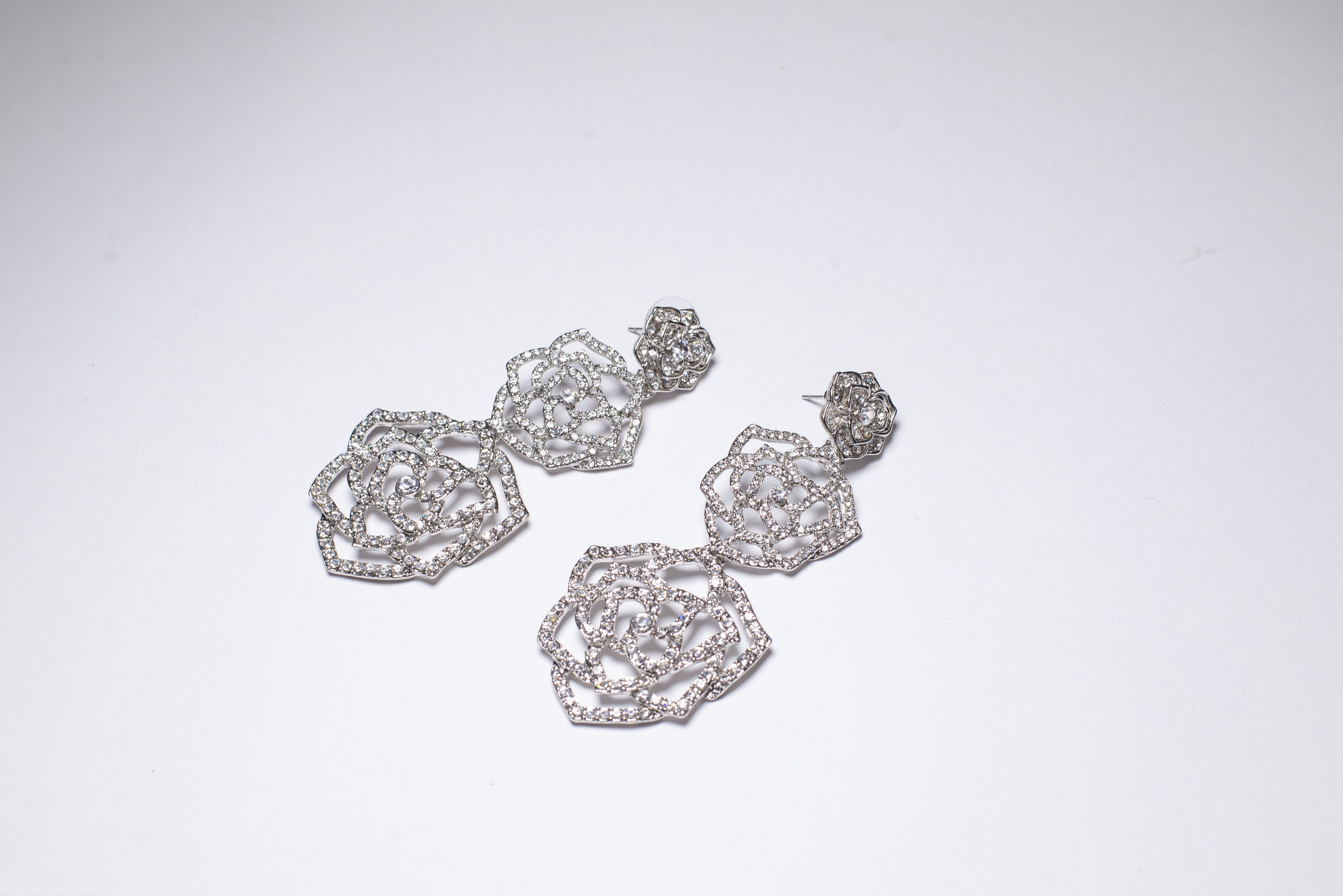 Elegant Rose Drop Earrings