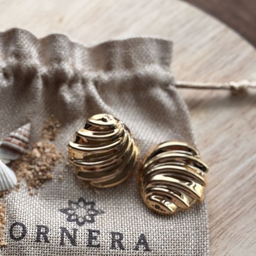 Gold Spiral Earrings