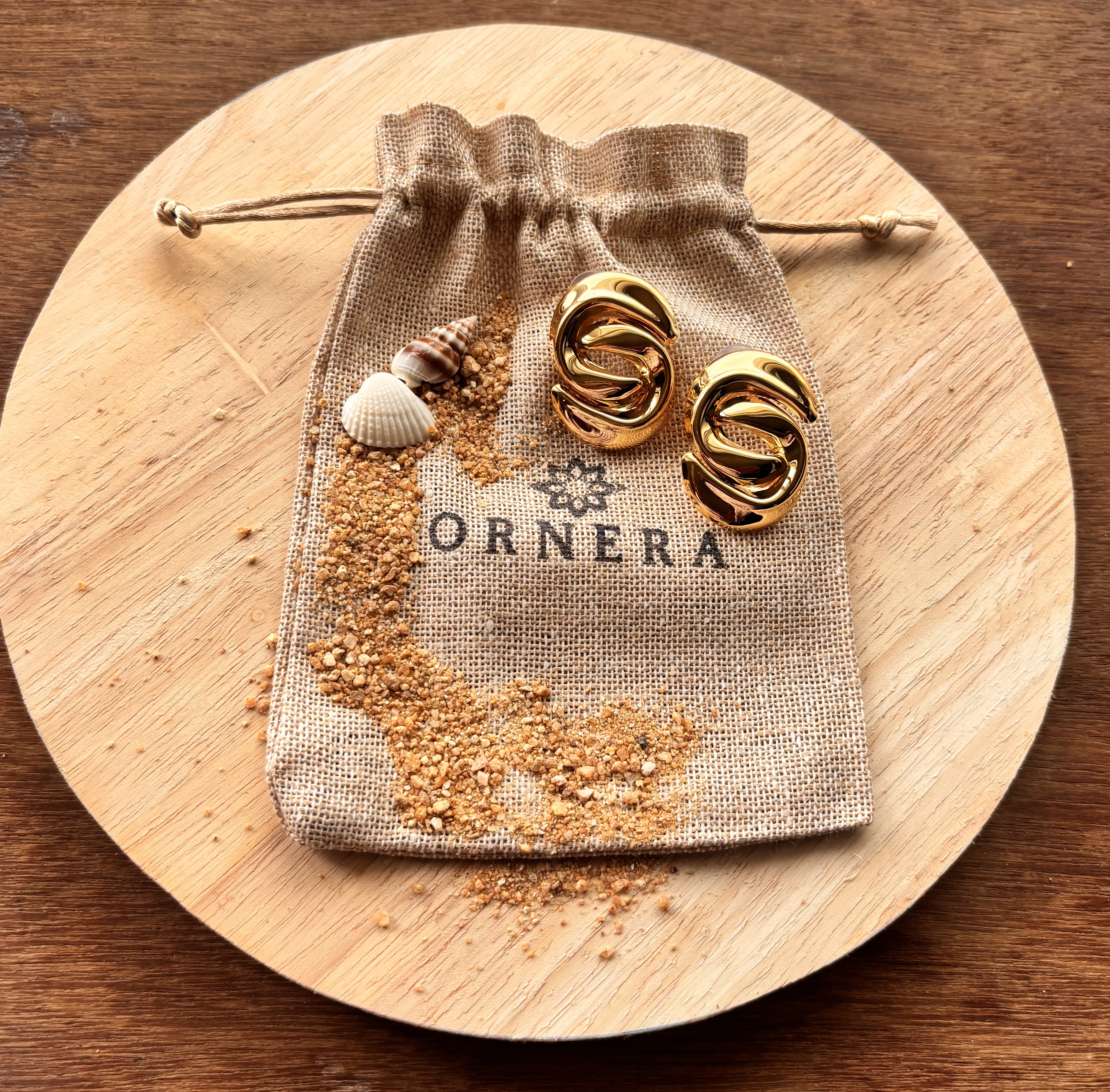 Gold Twisted Hoop Earrings