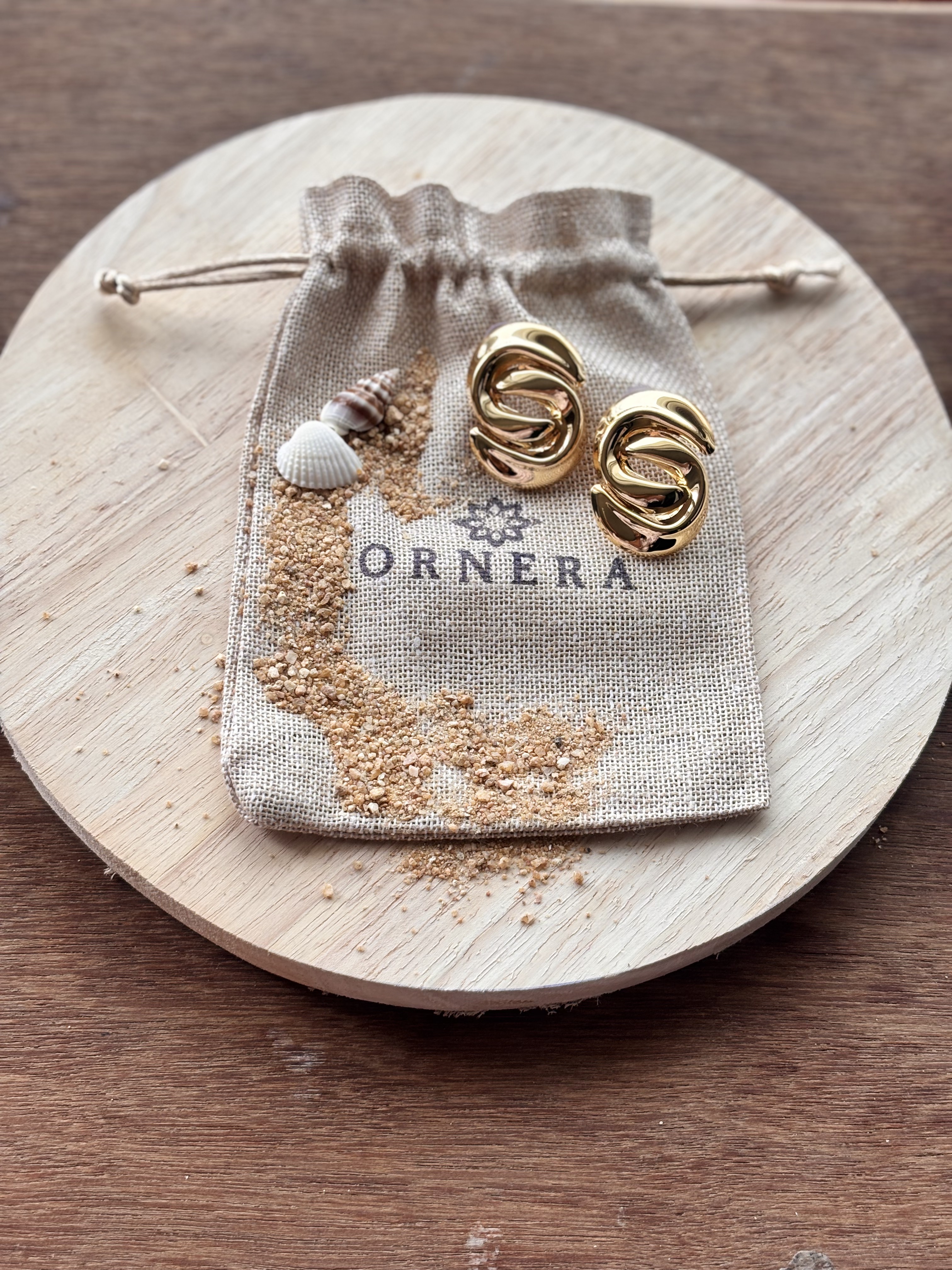 Gold Twisted Hoop Earrings