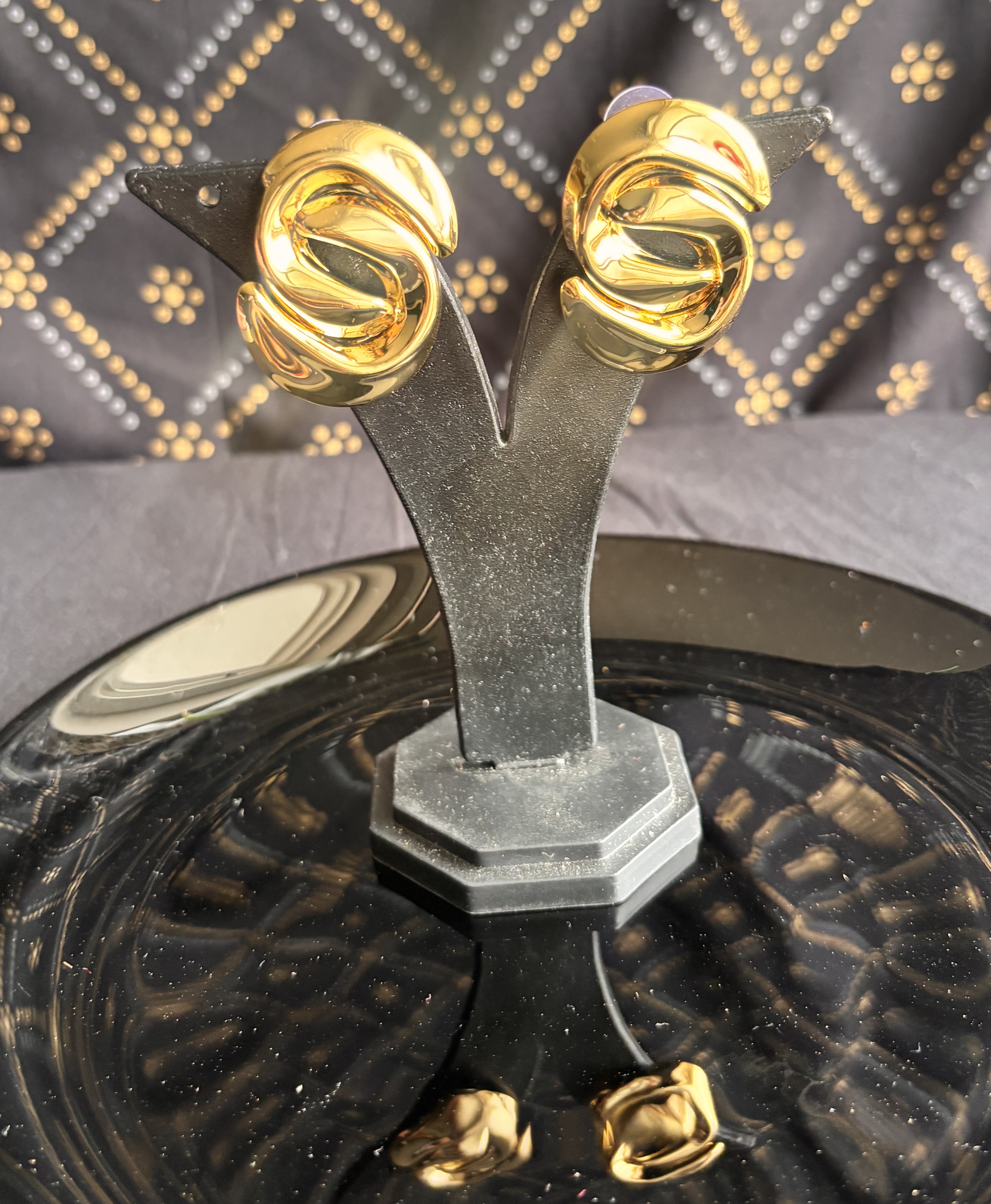 Gold Twisted Hoop Earrings