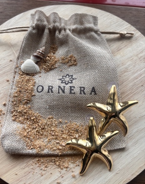 Starfish  gold-coloured earrings