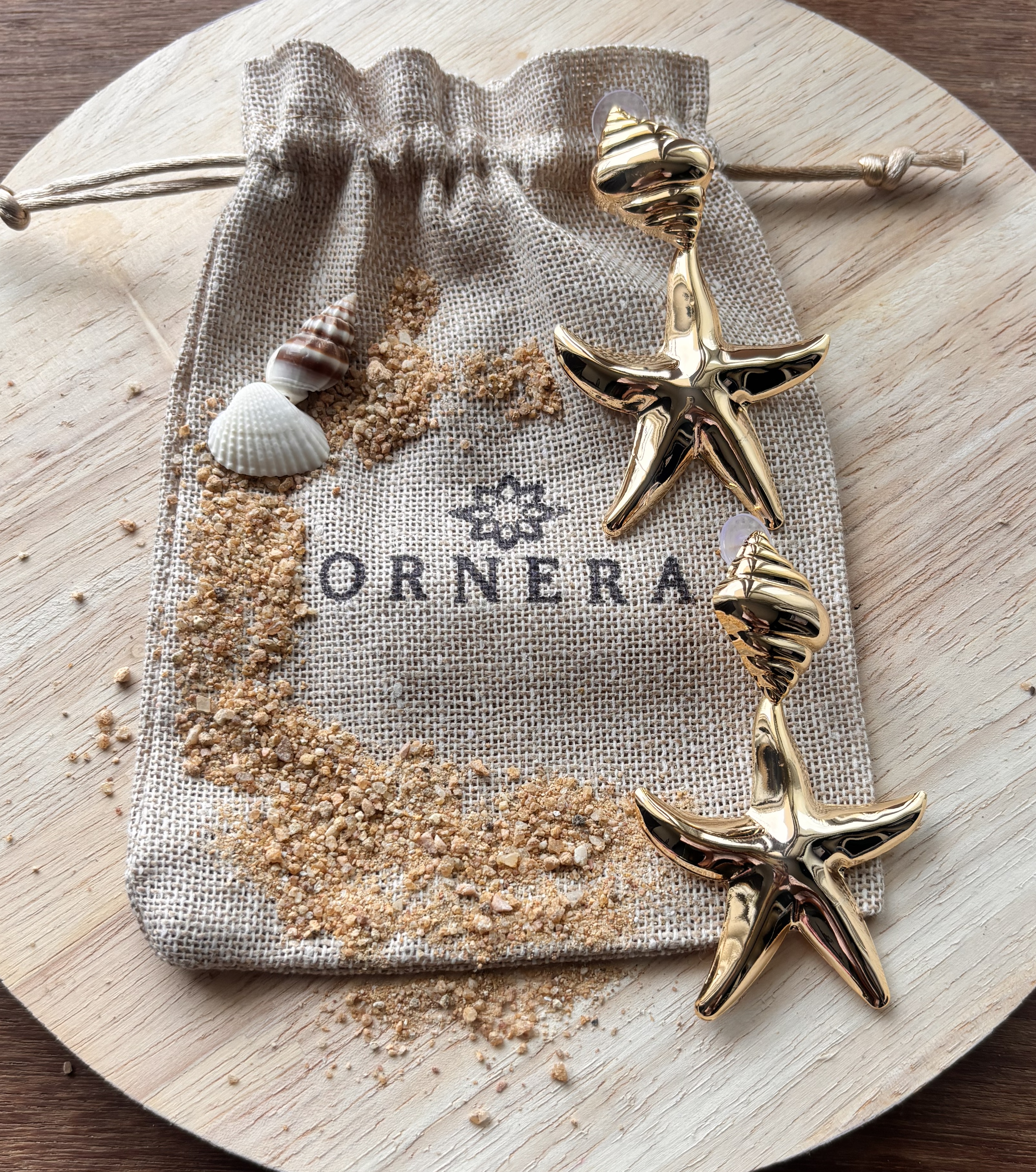 Gold Starfish Earrings