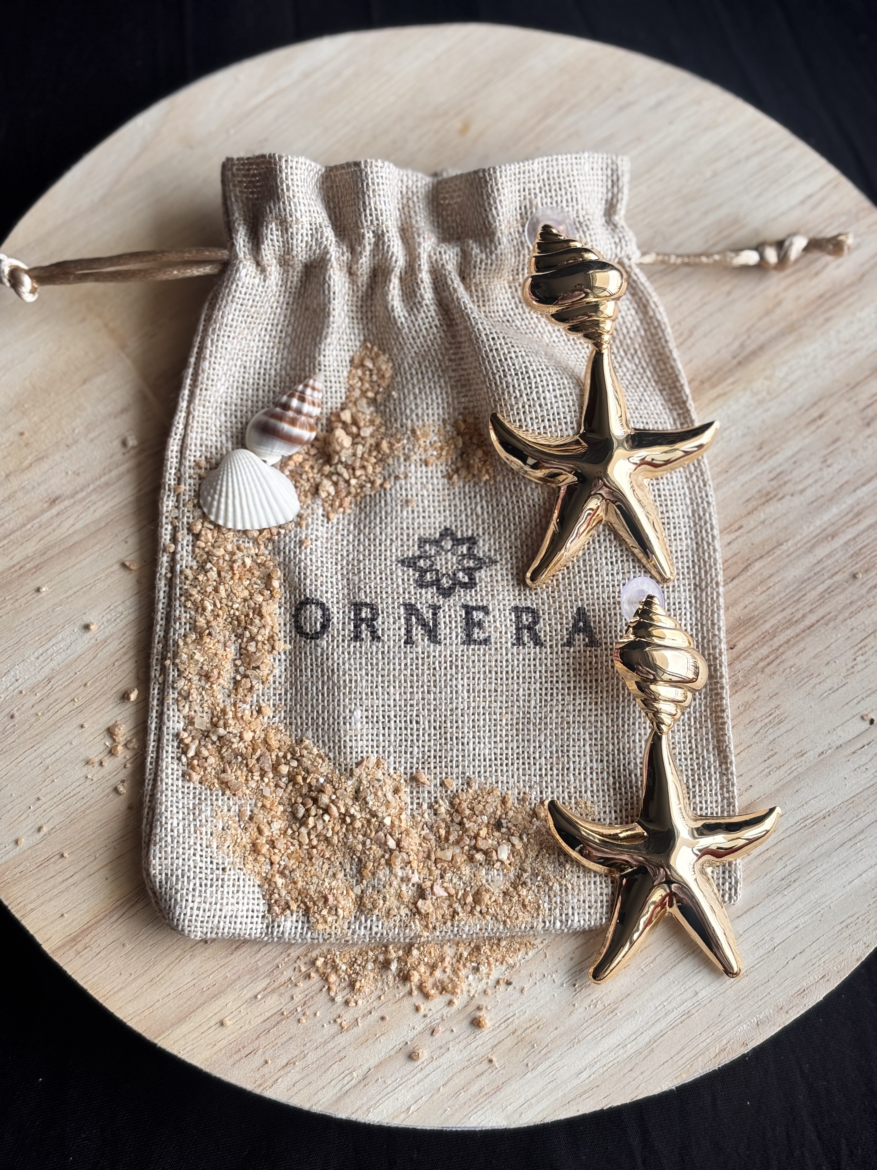 Gold Starfish Earrings