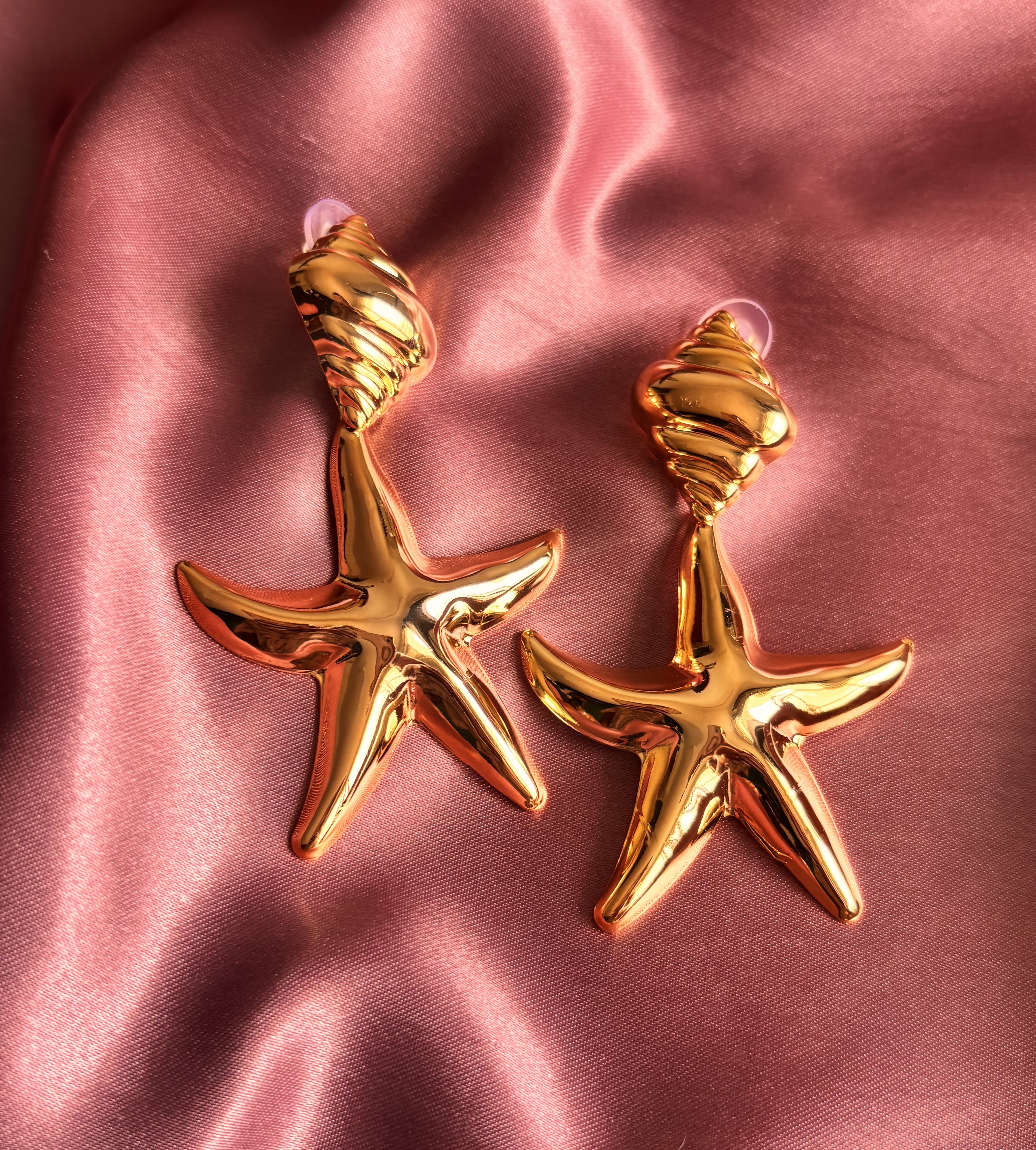 Gold Starfish Earrings