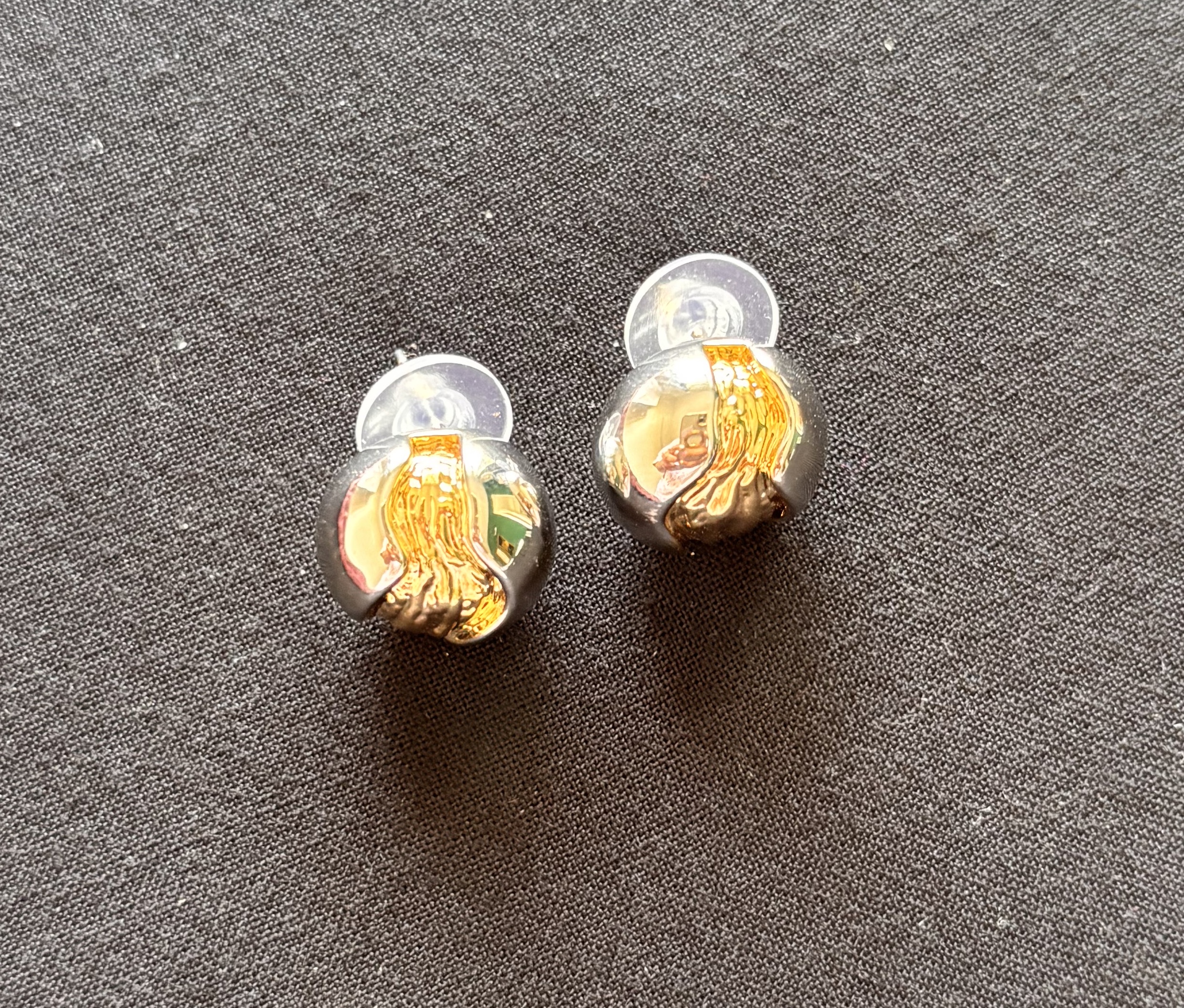 Elegant Gold and Silver Earrings