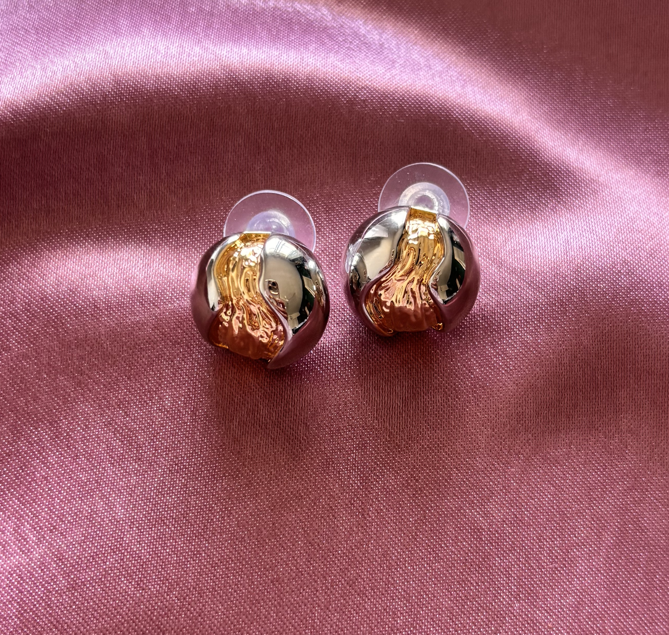 Elegant Gold and Silver Earrings