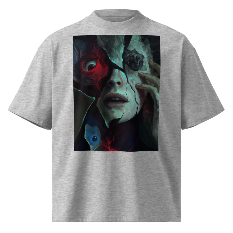 Unisex organic oversized high neck t-shirt | EGO DEATH