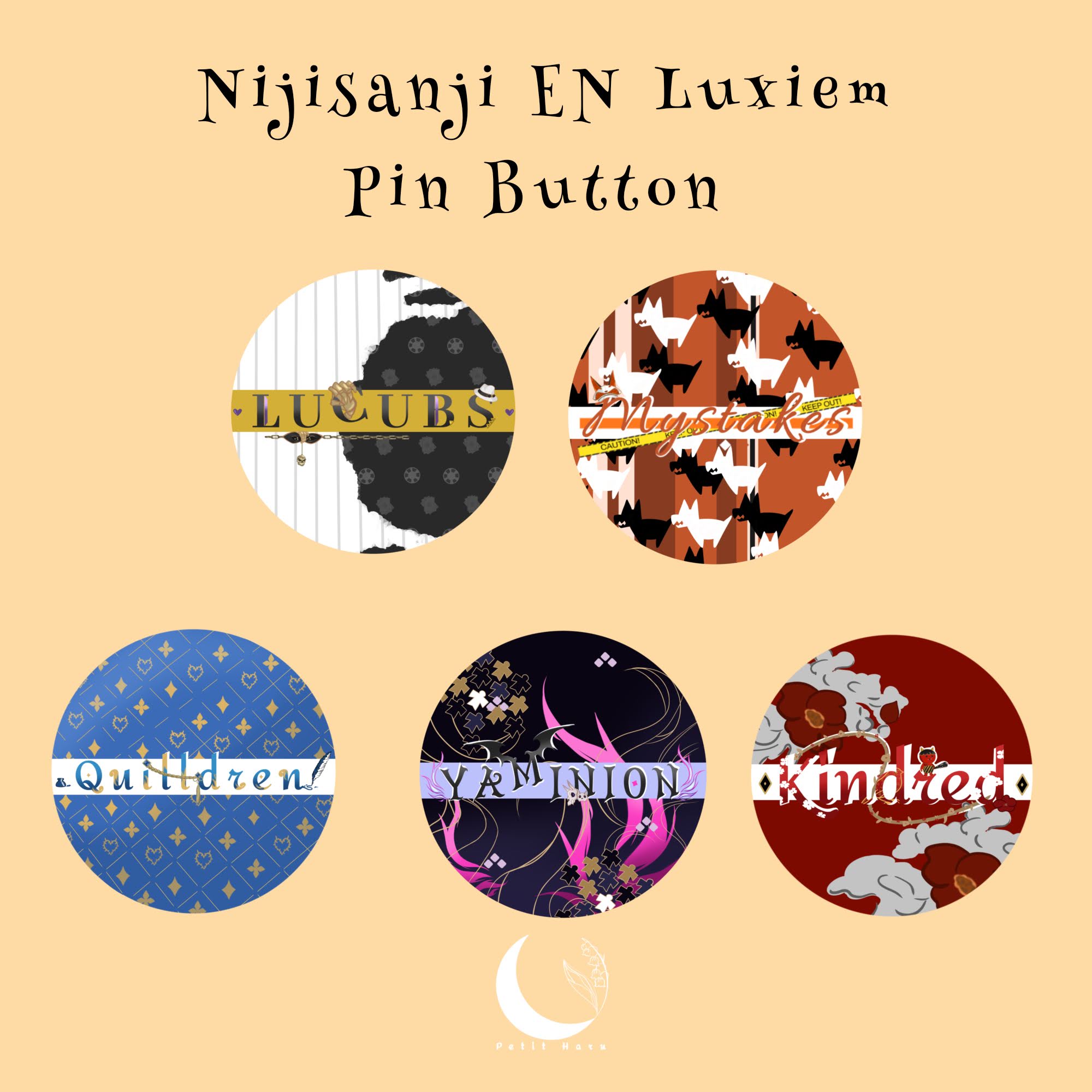 Luxiem Nijisanji Set of 5 Pin Button