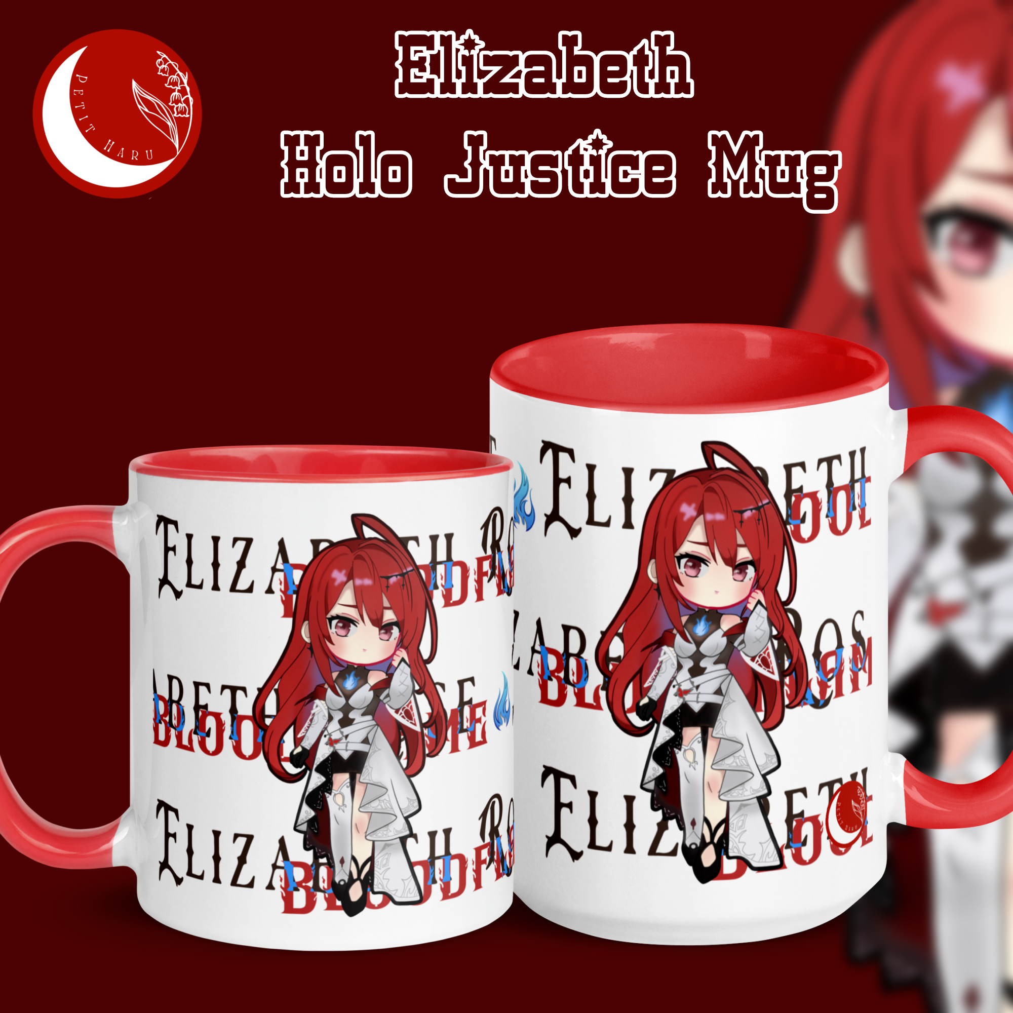 Elizabeth Rose Bloodflame Holo Justice Hololive Holo Justice Mug