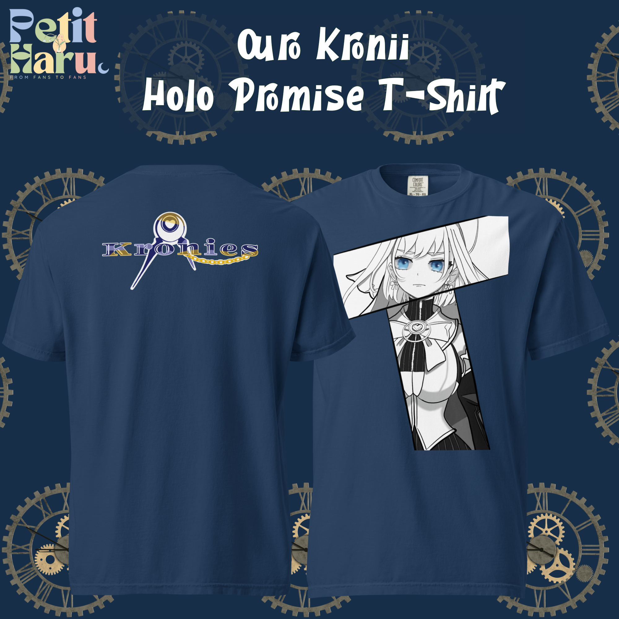 Ouro Kronii Hololive Holo Promise Manga Style T-Shirt