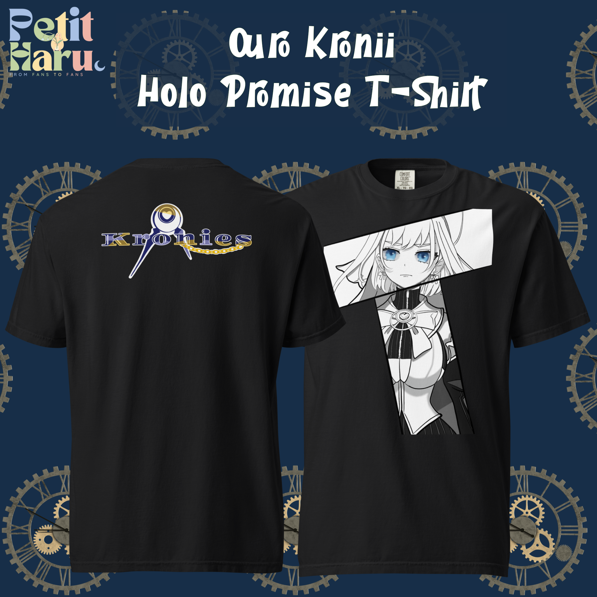 Ouro Kronii Hololive Holo Promise Manga Style T-Shirt