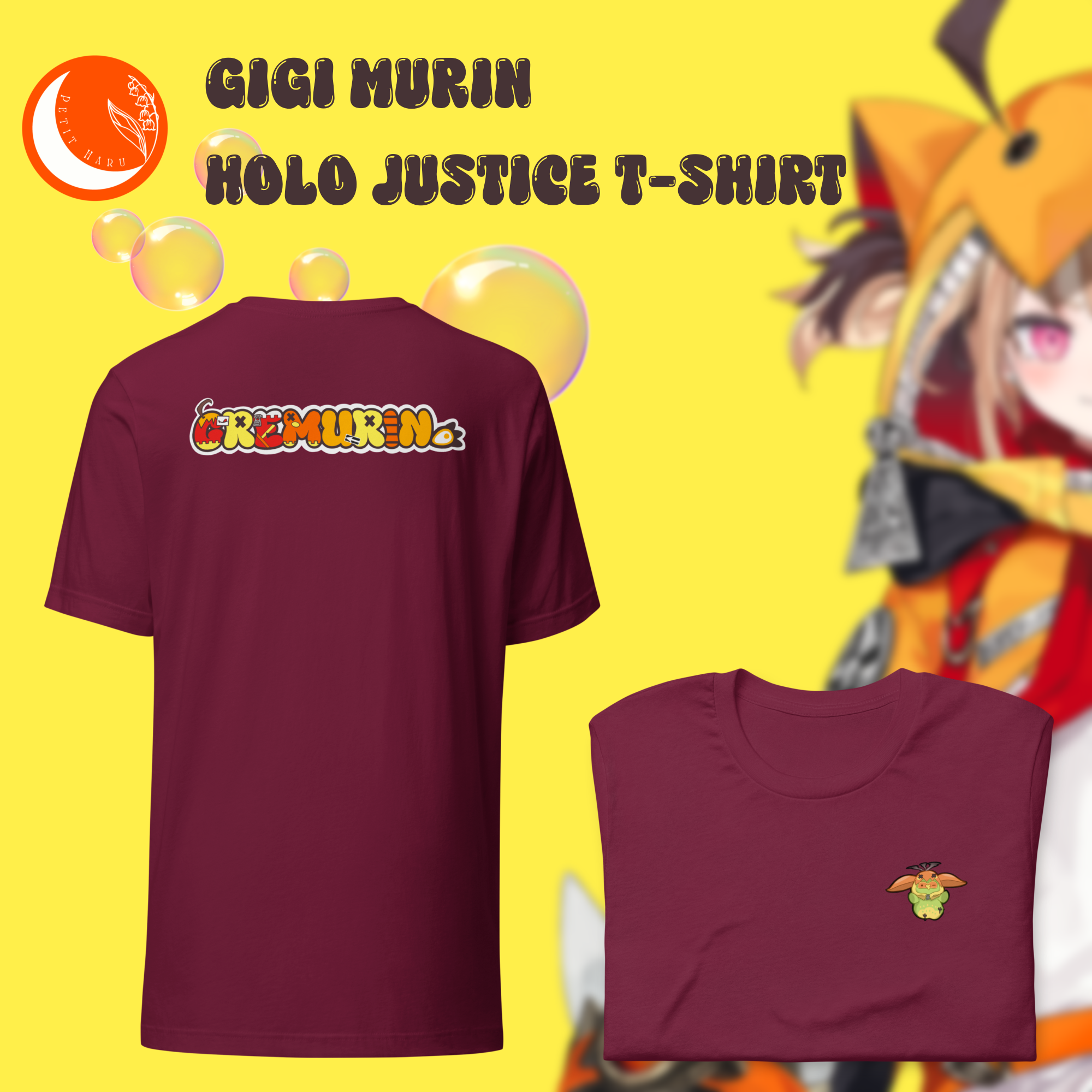 Gigi Murin Holo Justice Hololive T-Shirt