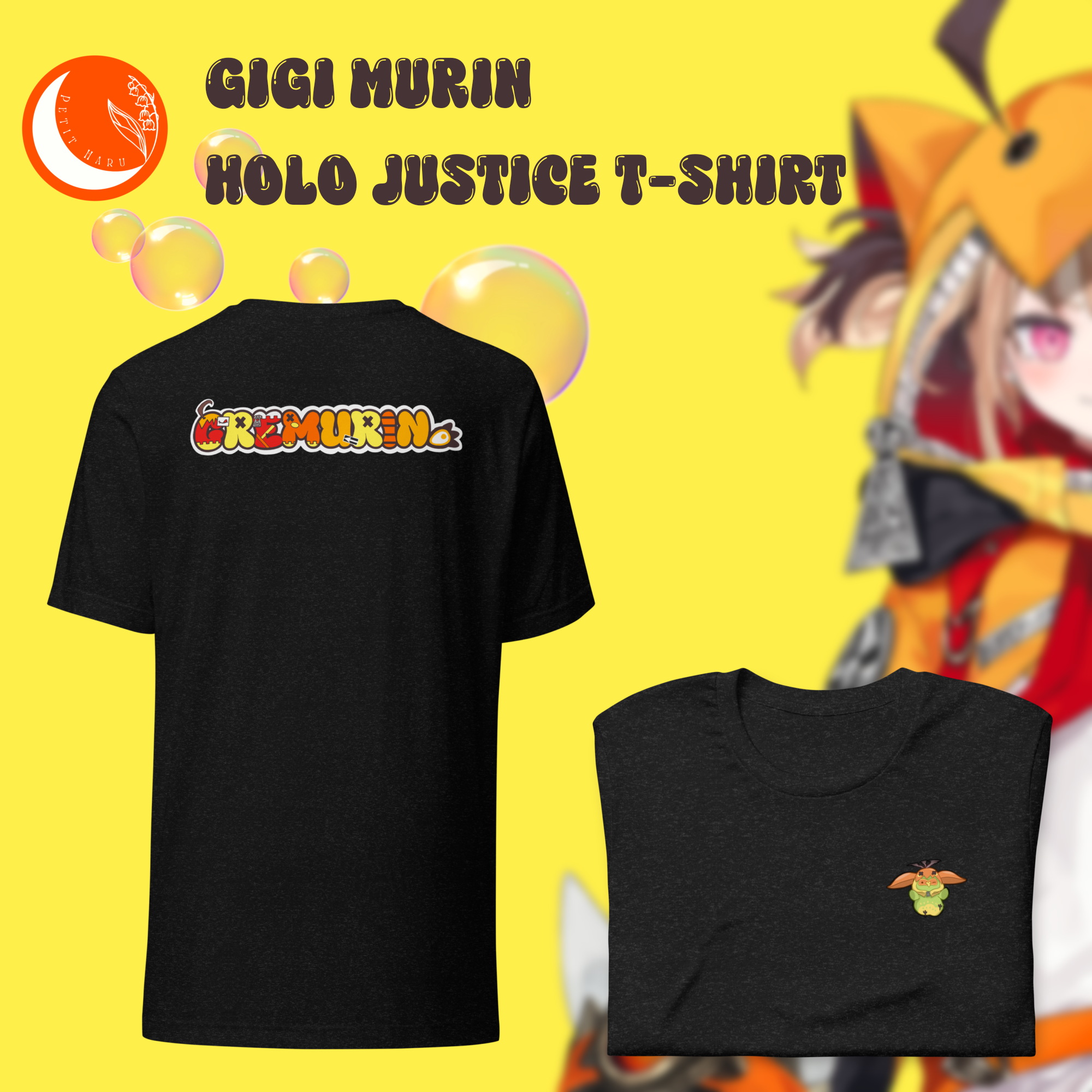 Gigi Murin Holo Justice Hololive T-Shirt