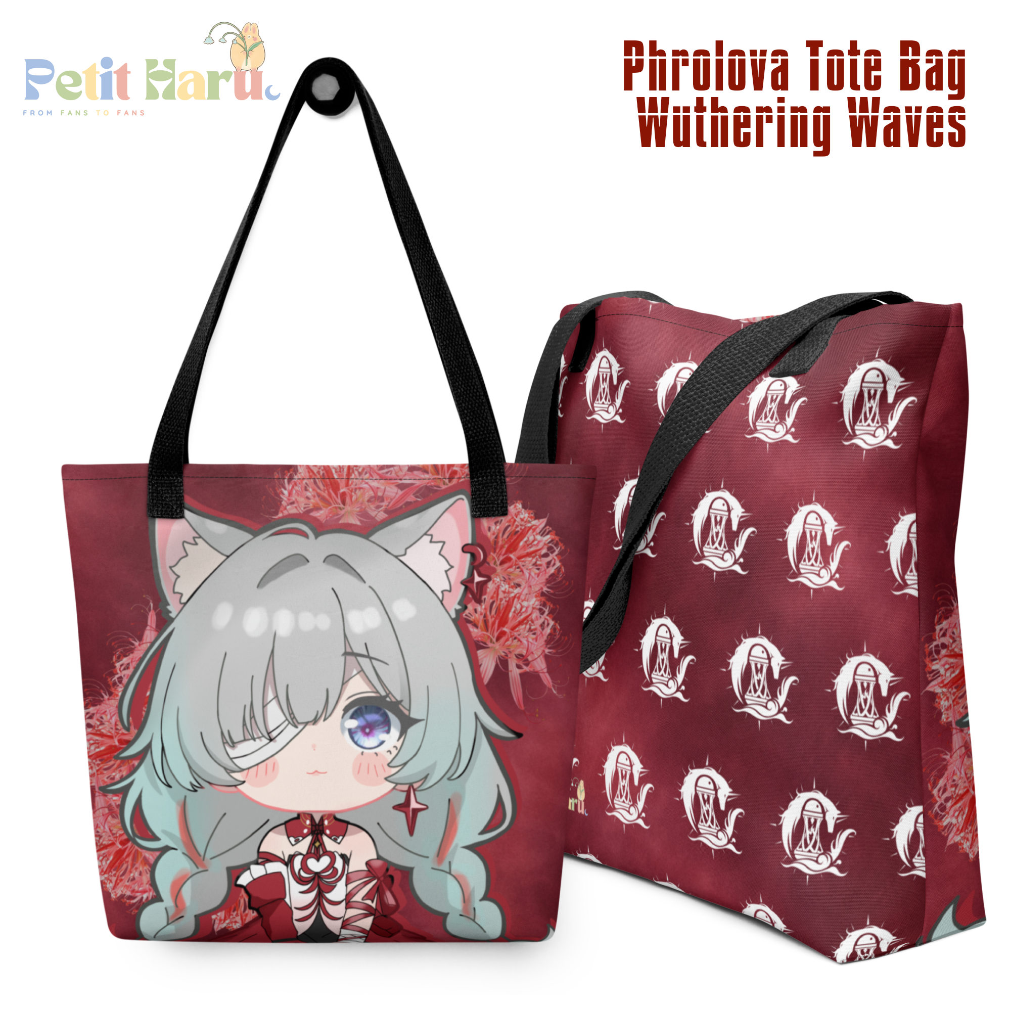Wuthering Waves Wuwa Tie Dye Tote Bag Phrolova, Camellya, Carlotta, Zani