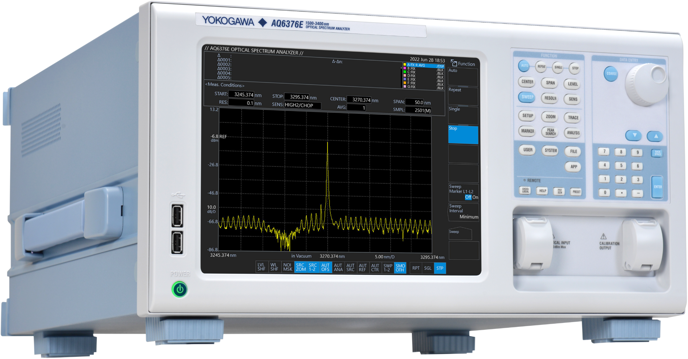 AQ6376E Three Micron Optical Spectrum Analyzer 1500 - 3400 nm