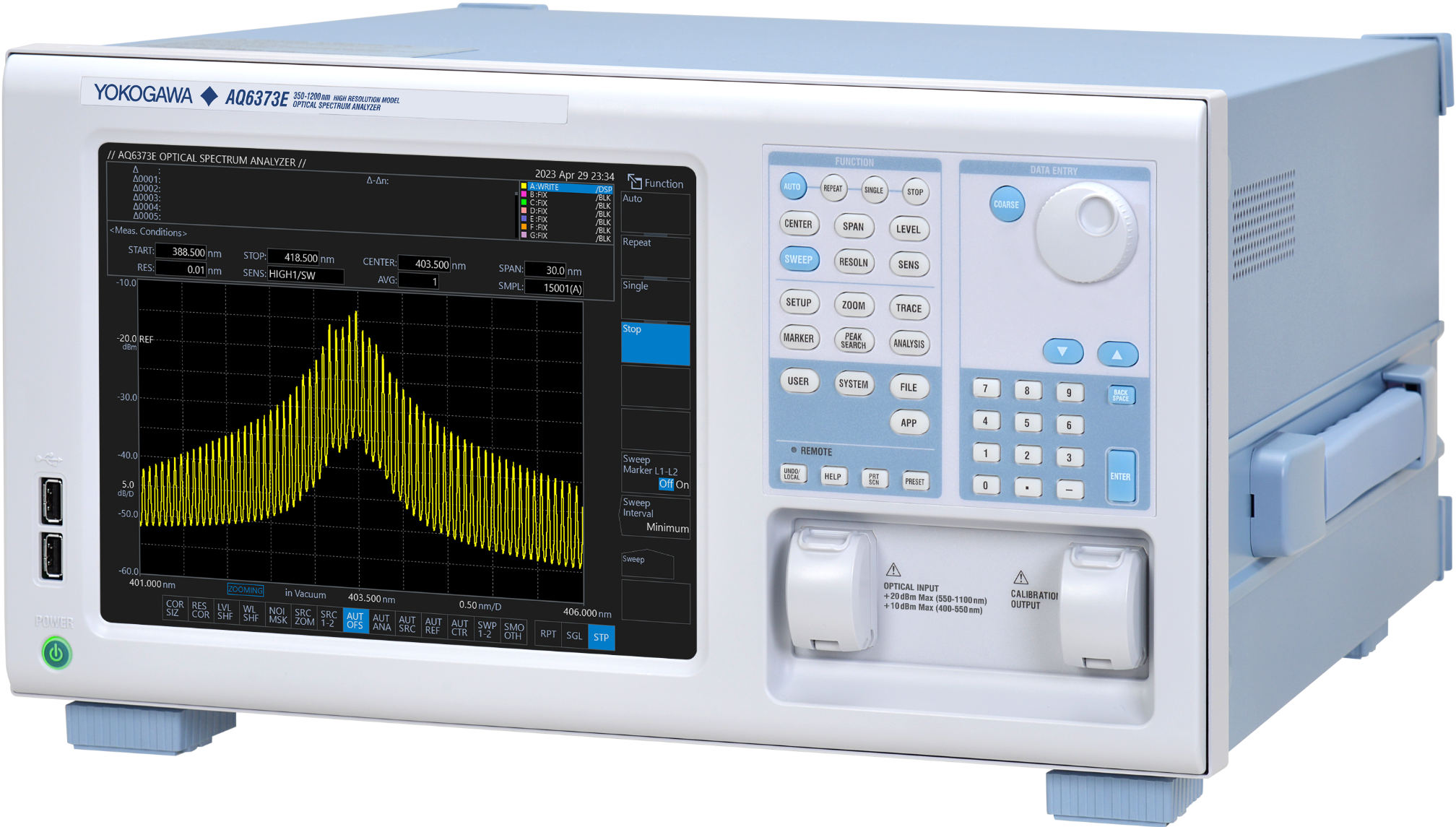 AQ6373E Visible Wavelength Optical Spectrum Analyzer 350 - 1200 nm