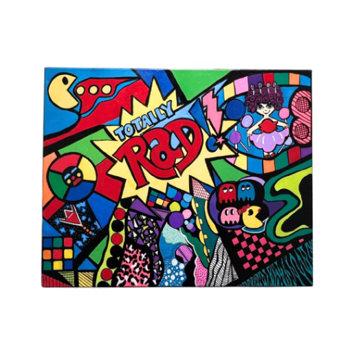 Totally Rad 80s Arcade Games Abstract Art - Trivia Entertainment