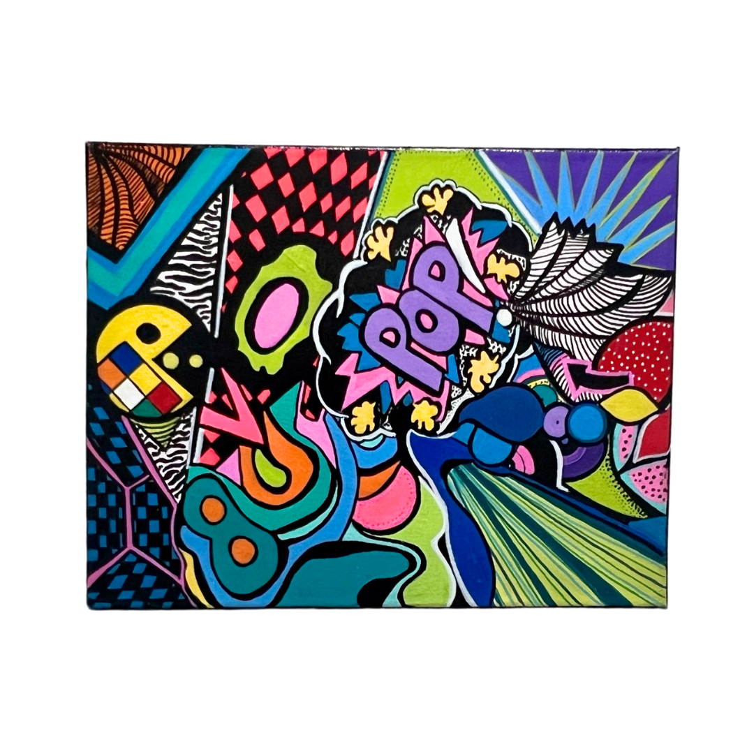 Abstract Art Capturing Colors and Shapes of the 1980s