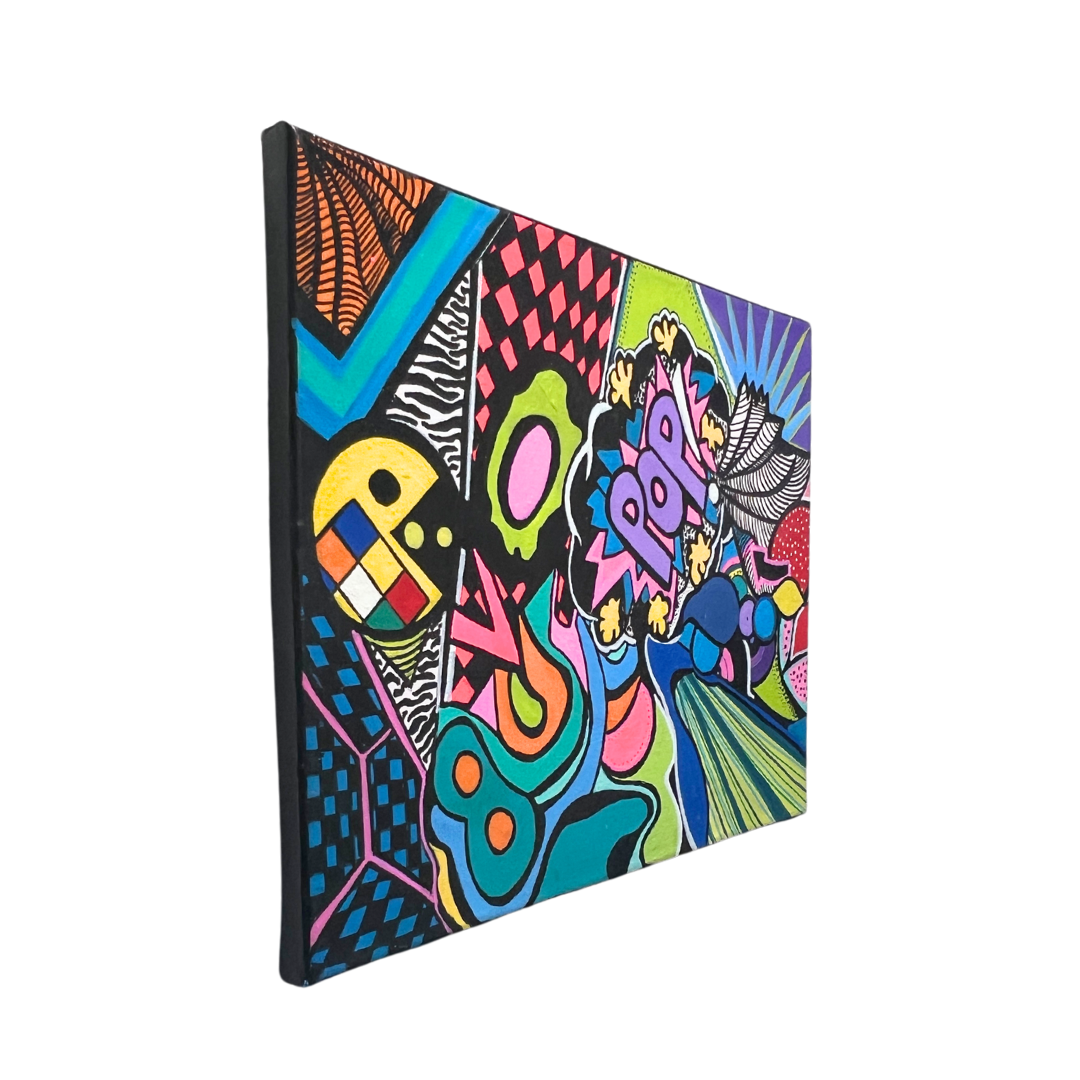 Abstract Art Capturing Colors and Shapes of the 1980s