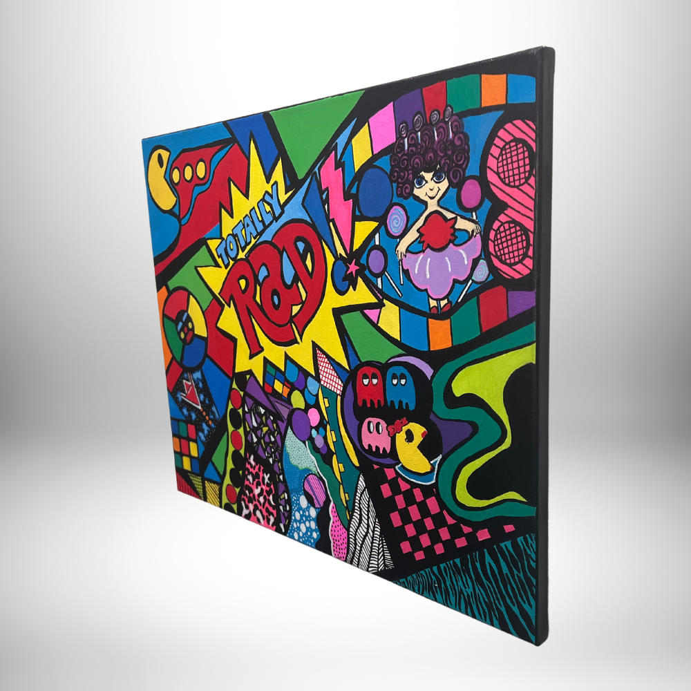 Totally Rad 80s Arcade Games Abstract Art - Trivia Entertainment