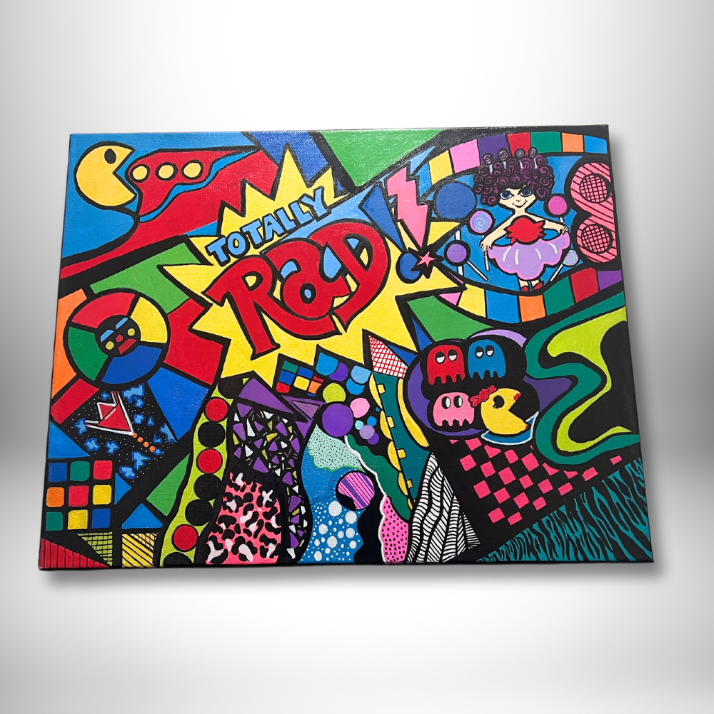 Totally Rad 80s Arcade Games Abstract Art - Trivia Entertainment