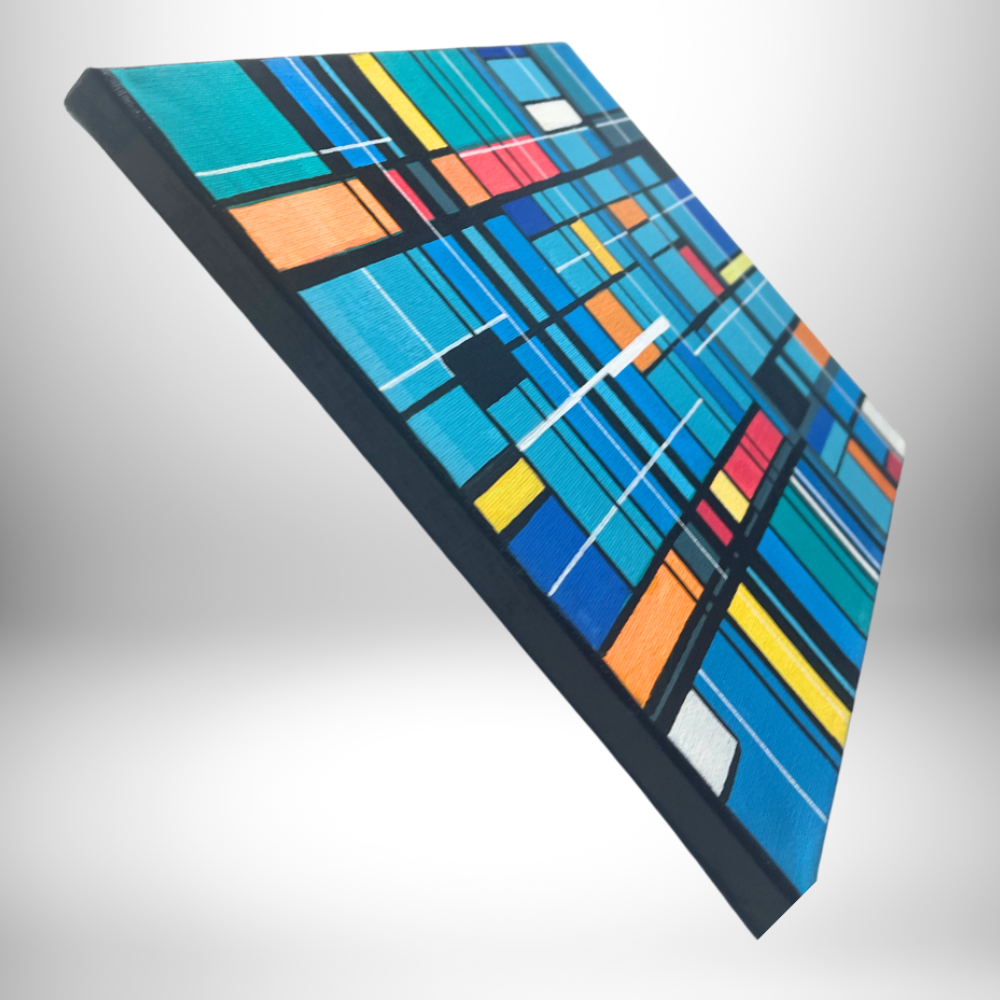 Mid-Century Modern Geometric Abstract Art 